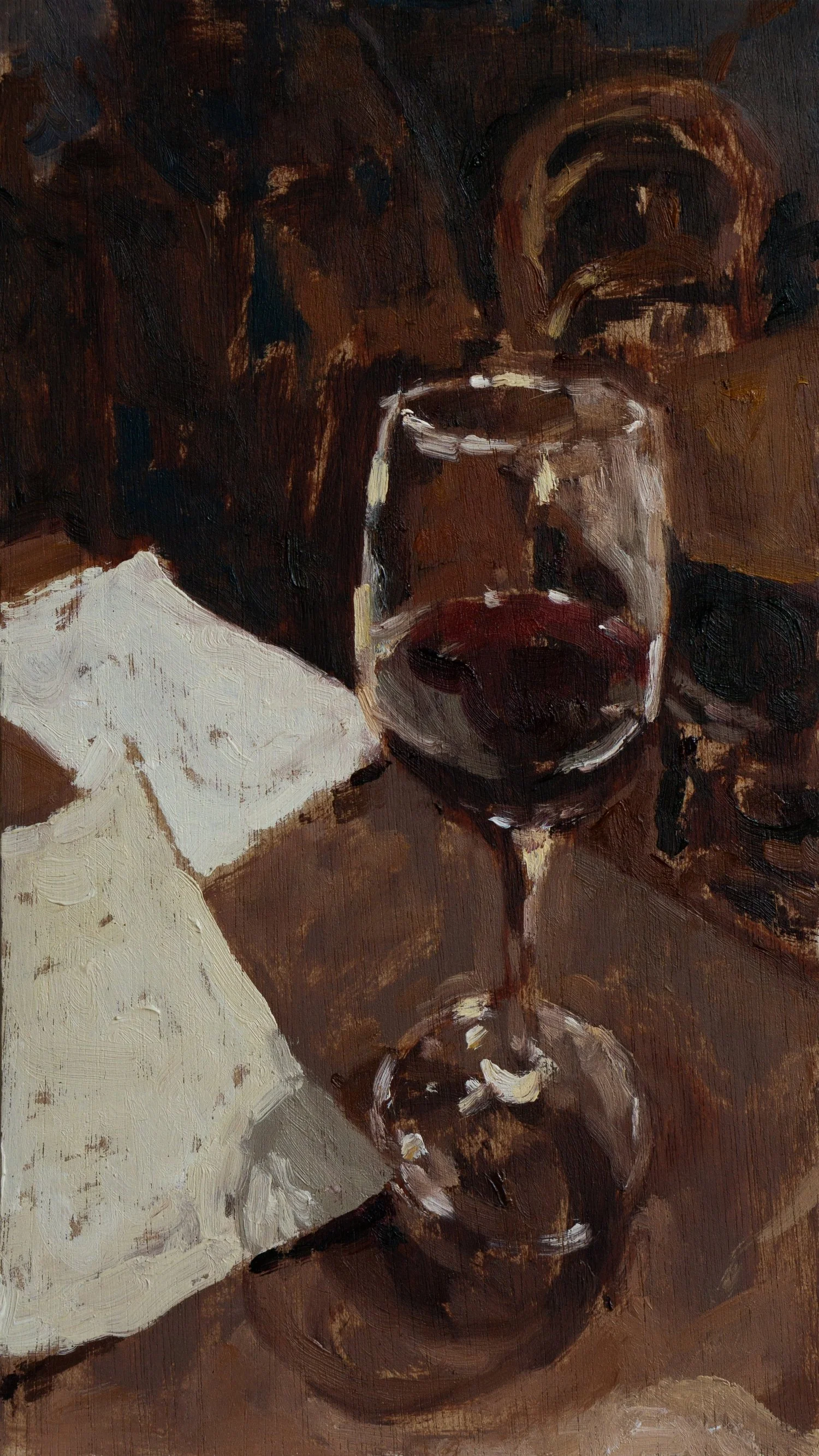 Wine list -
oil on wood panel -
13.3 x 23.5 cm