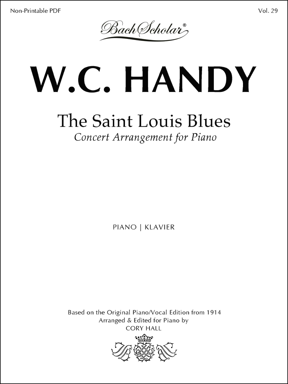 W. C. Handy St. Louis Blues Sheet Music (Easy Piano) in G Major