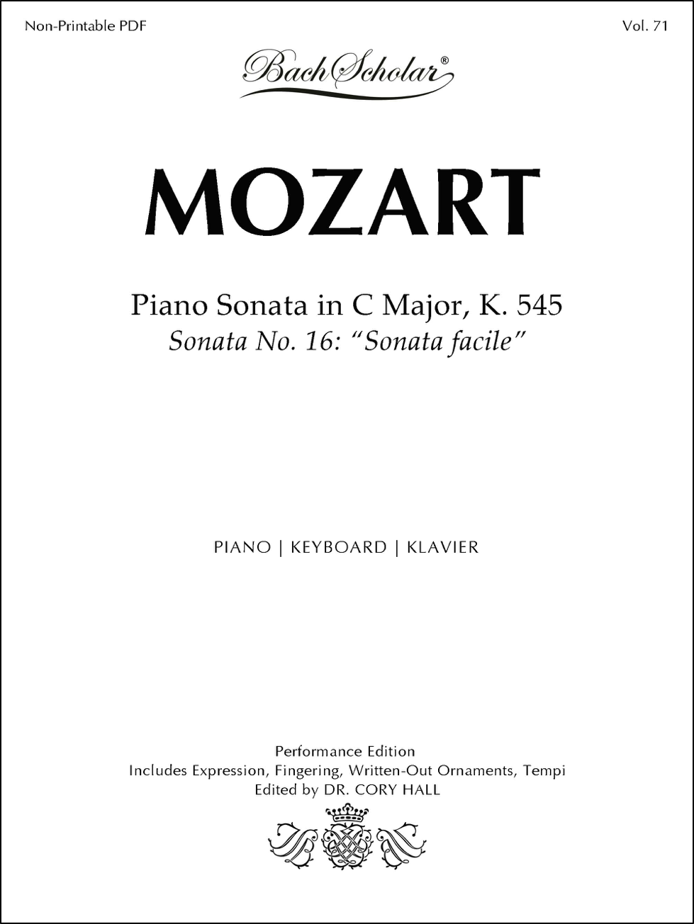 MOZART: Sonata in C Major, K. BachScholar®