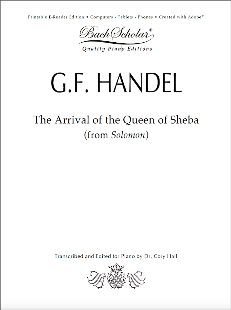 HANDEL The Arrival of the Queen of Sheba from "Solomon" (trans. Hall