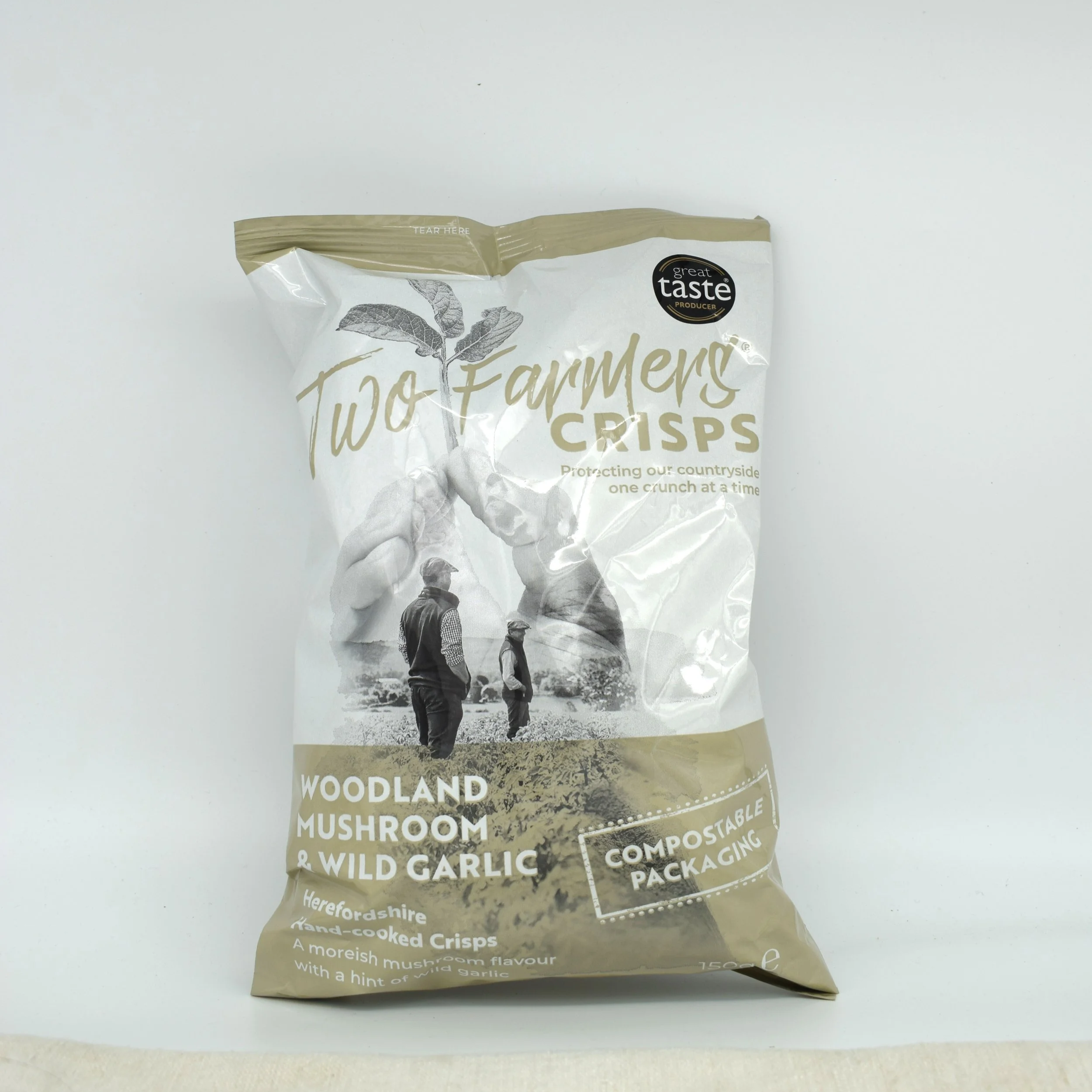woodland mushroom and wild garlic two farmers crisps 150g bag