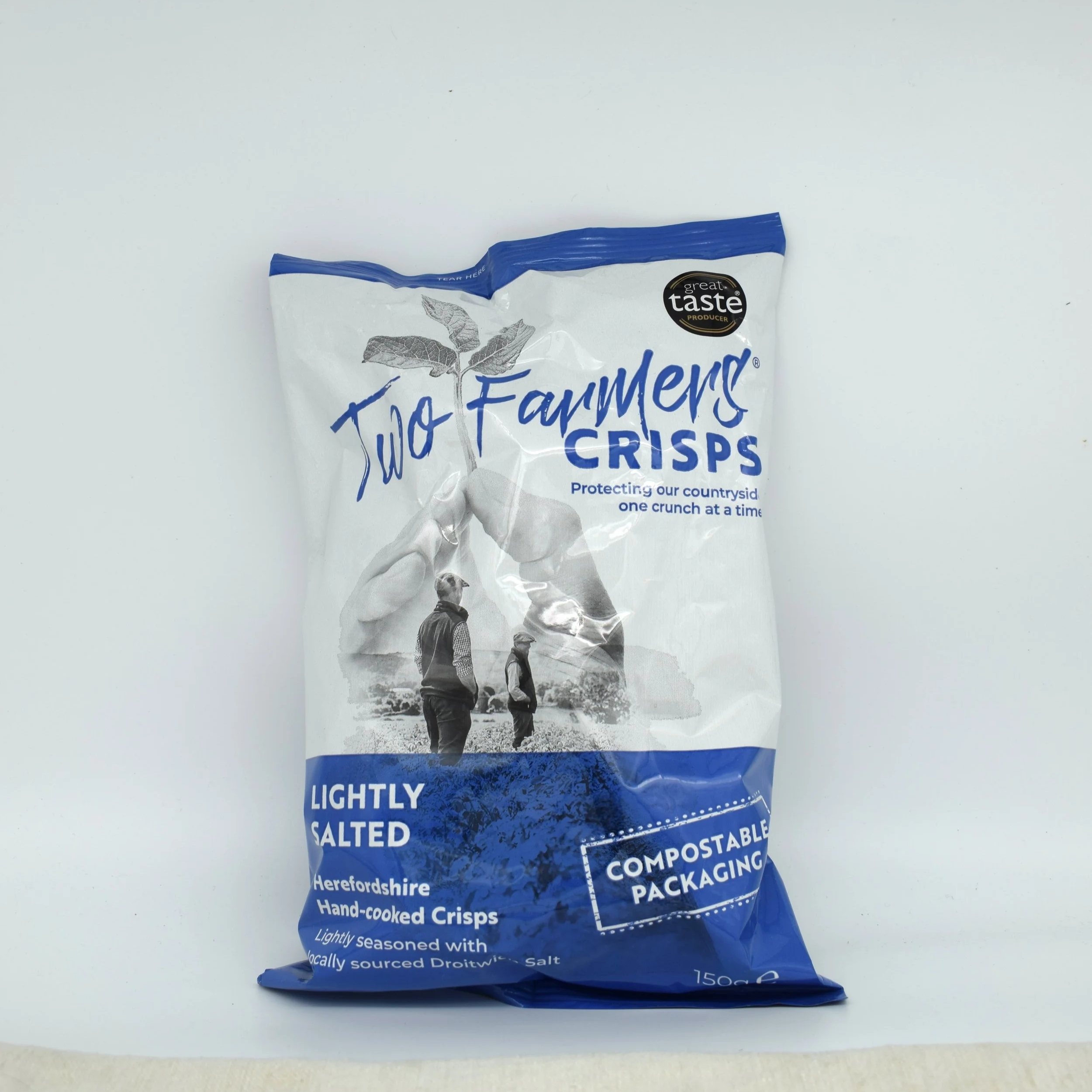 lightly salted two farmers crisps 150g bag