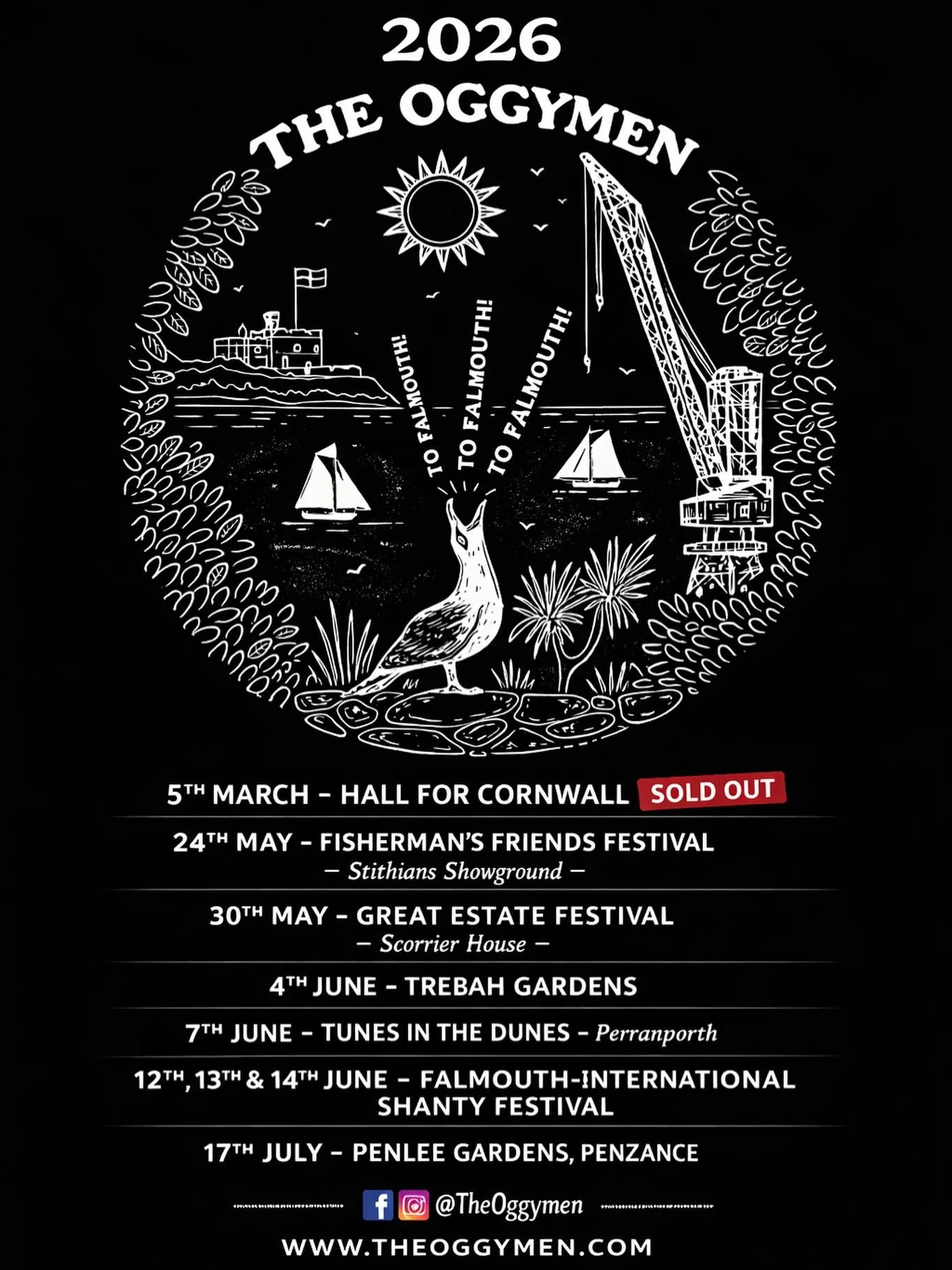 📣The Oggymen Live📣

Here&rsquo;s how the next few months of 2026 are shaping up so far. 

Keep an eye on our socials for more details on individual gigs and ticket availability. 

Another exciting year ahead!