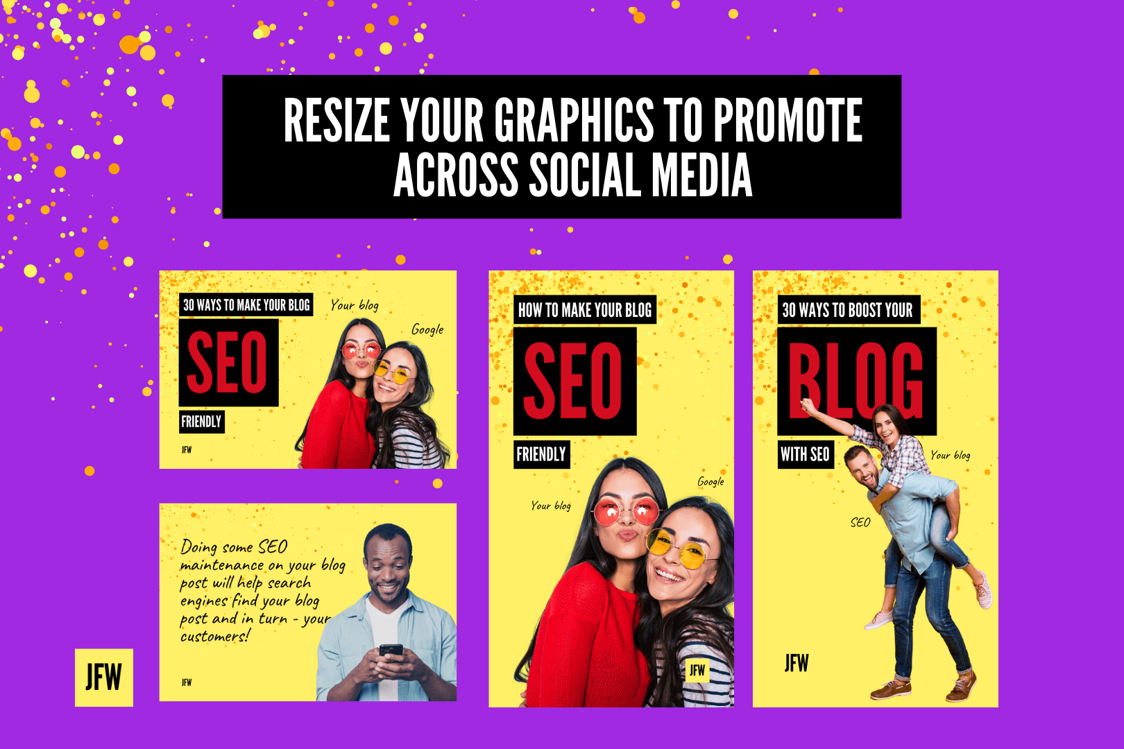 How to promote your blog post with social media graphics, title graphics and Pinterest pins!