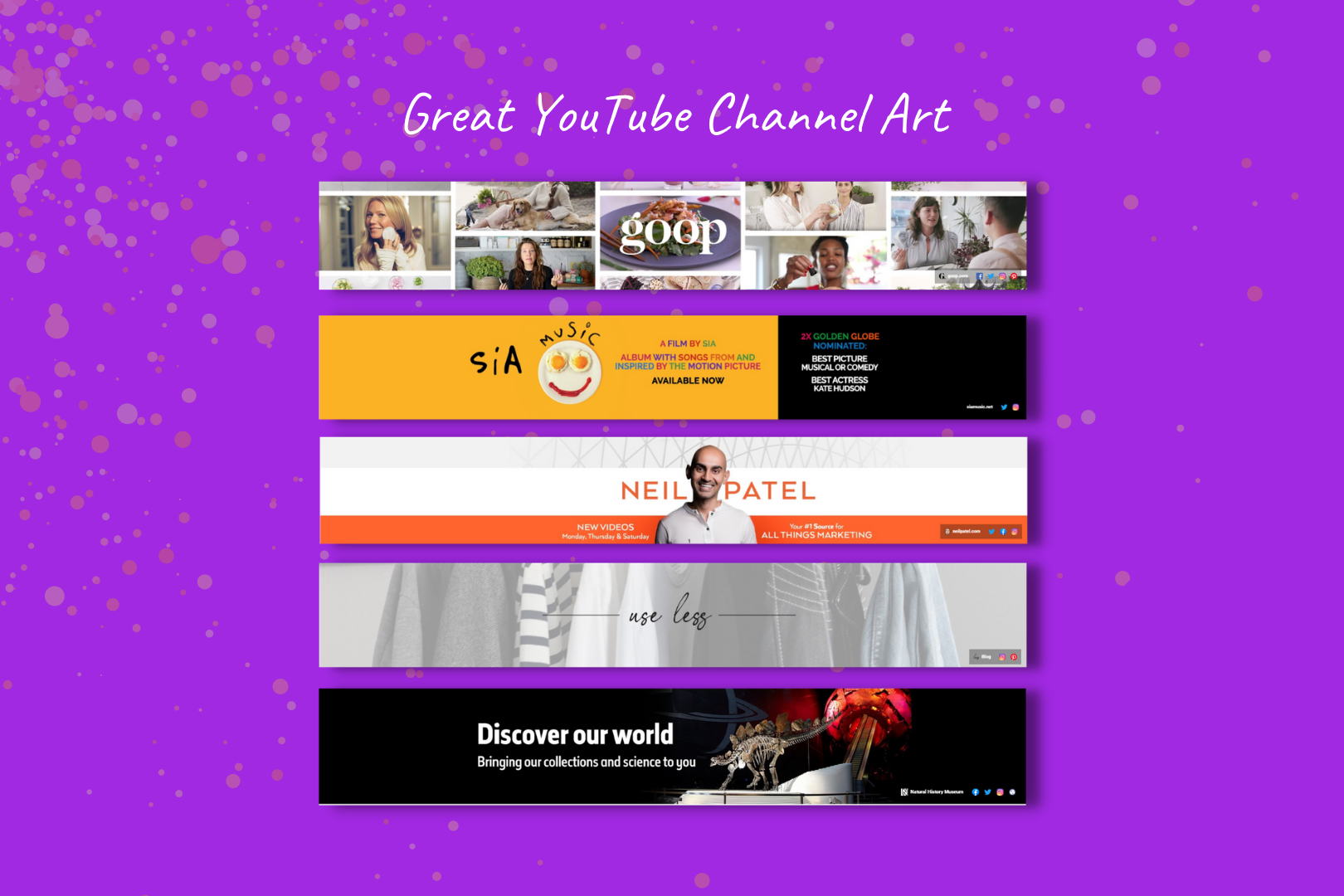Examples of YouTube Channel Art