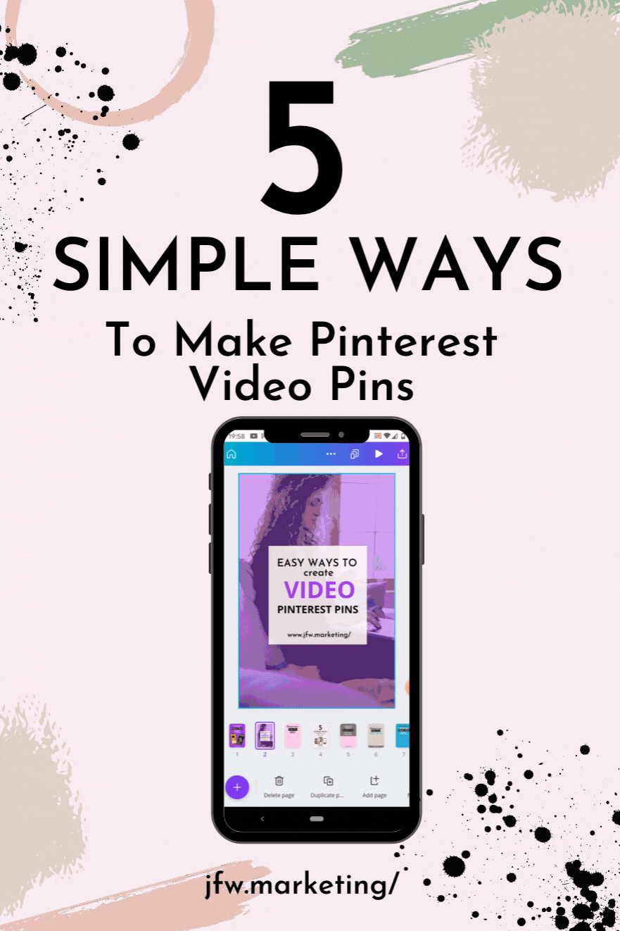 Using a screen record - In this example I’ve screen recorded my phone and used a Canva mobile phone frame!