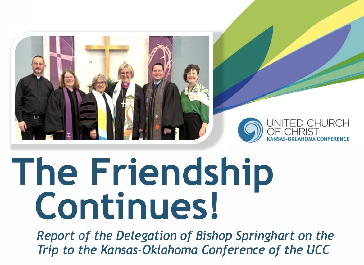 Report of the Delegation of Bishop Springhart on theTrip to the Kansas-Oklahoma Conference of the UCC