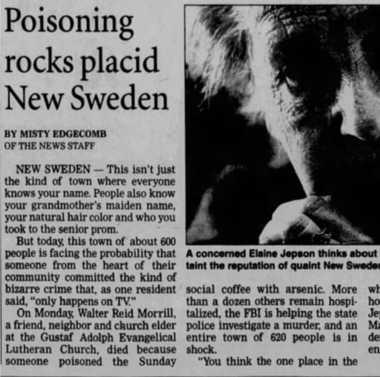 The New Sweden, Maine Church Poisonings — Dark Downeast Maine True