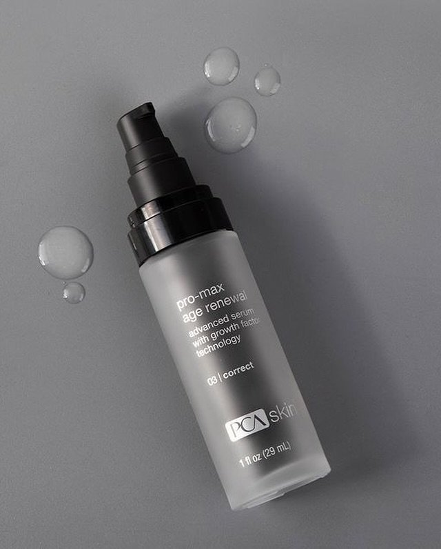 One of our favorites from PCA skin! 
⠀⠀⠀⠀⠀⠀⠀⠀⠀
Pro-Max Age Renewal is clinically proven to:
⠀⠀⠀⠀⠀⠀⠀⠀⠀
⚫ Lift &amp; firm the appearance of skin by 60%*
⚫ Smoothe visible lines and coarse wrinkles by 40%*
⚫ Deliver visibly fuller skin, with 58% improve