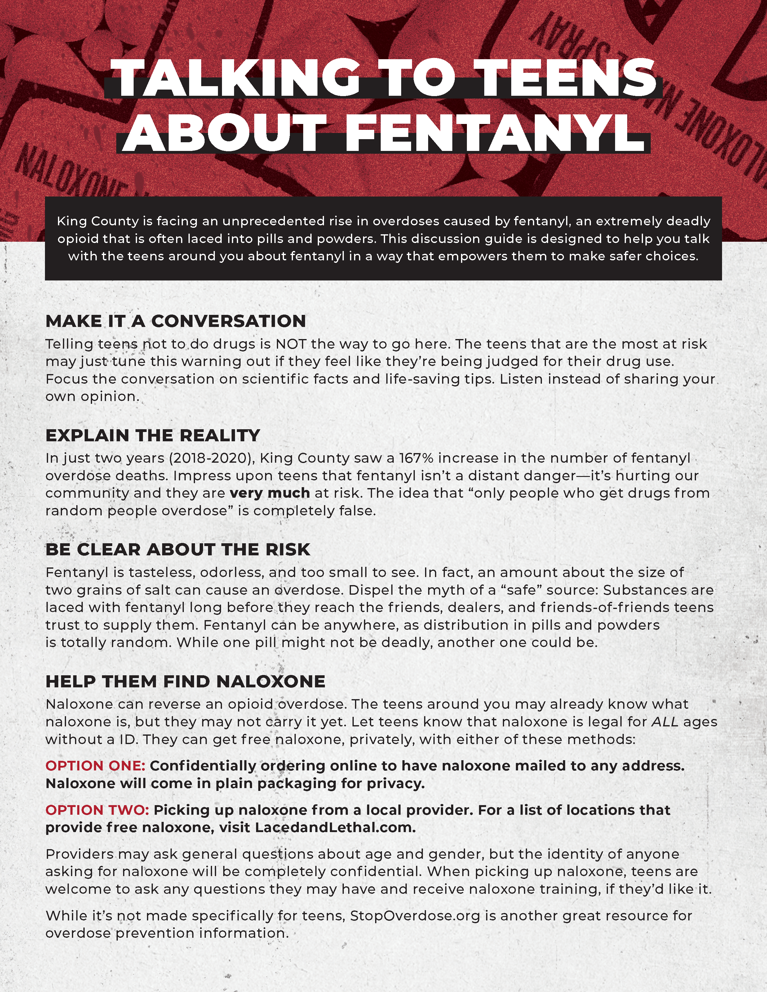 Fentanyl Warning and Important Information