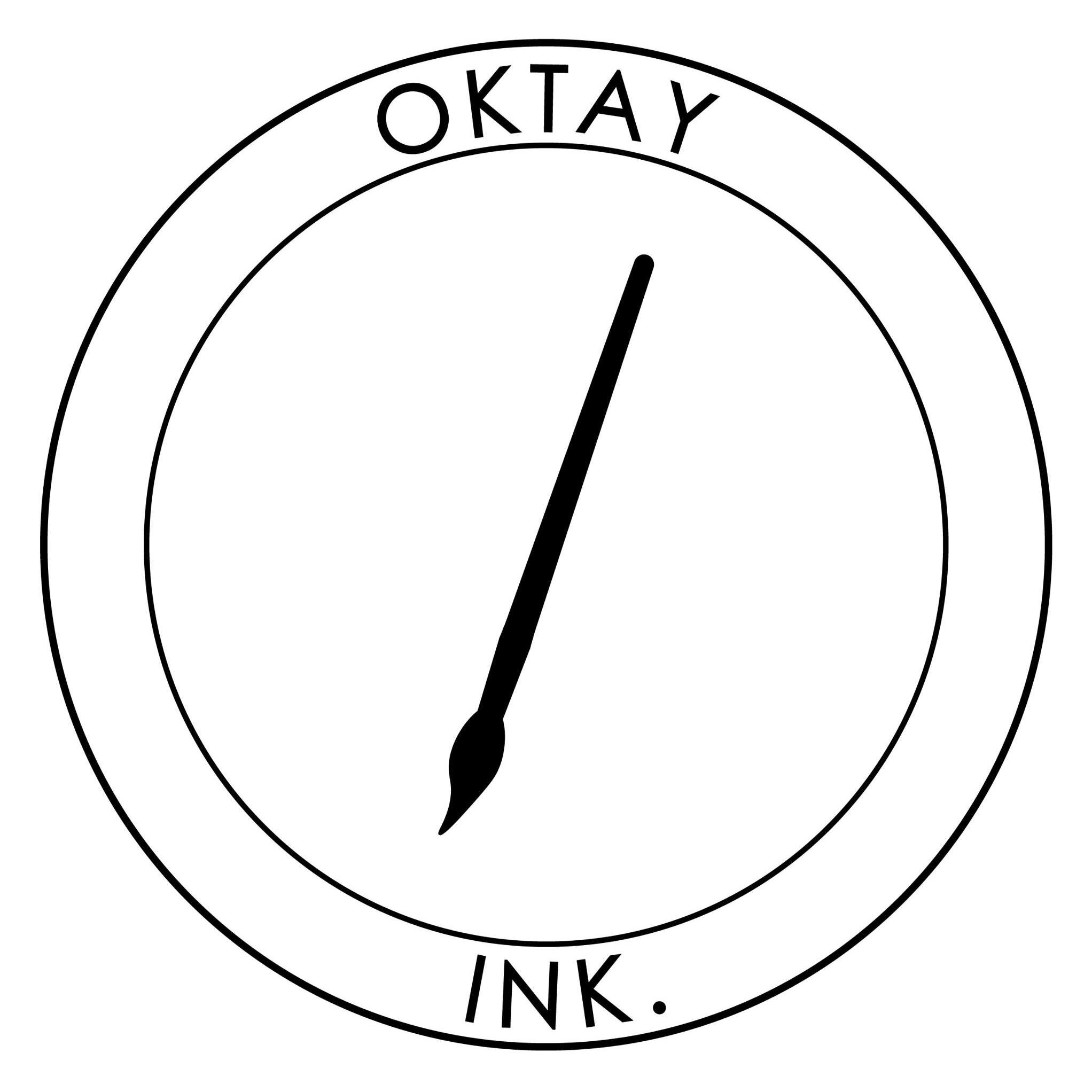 Oktay Ink Logotyp i svartvitt