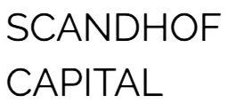 Scandhof Capital logotyp i svartvitt