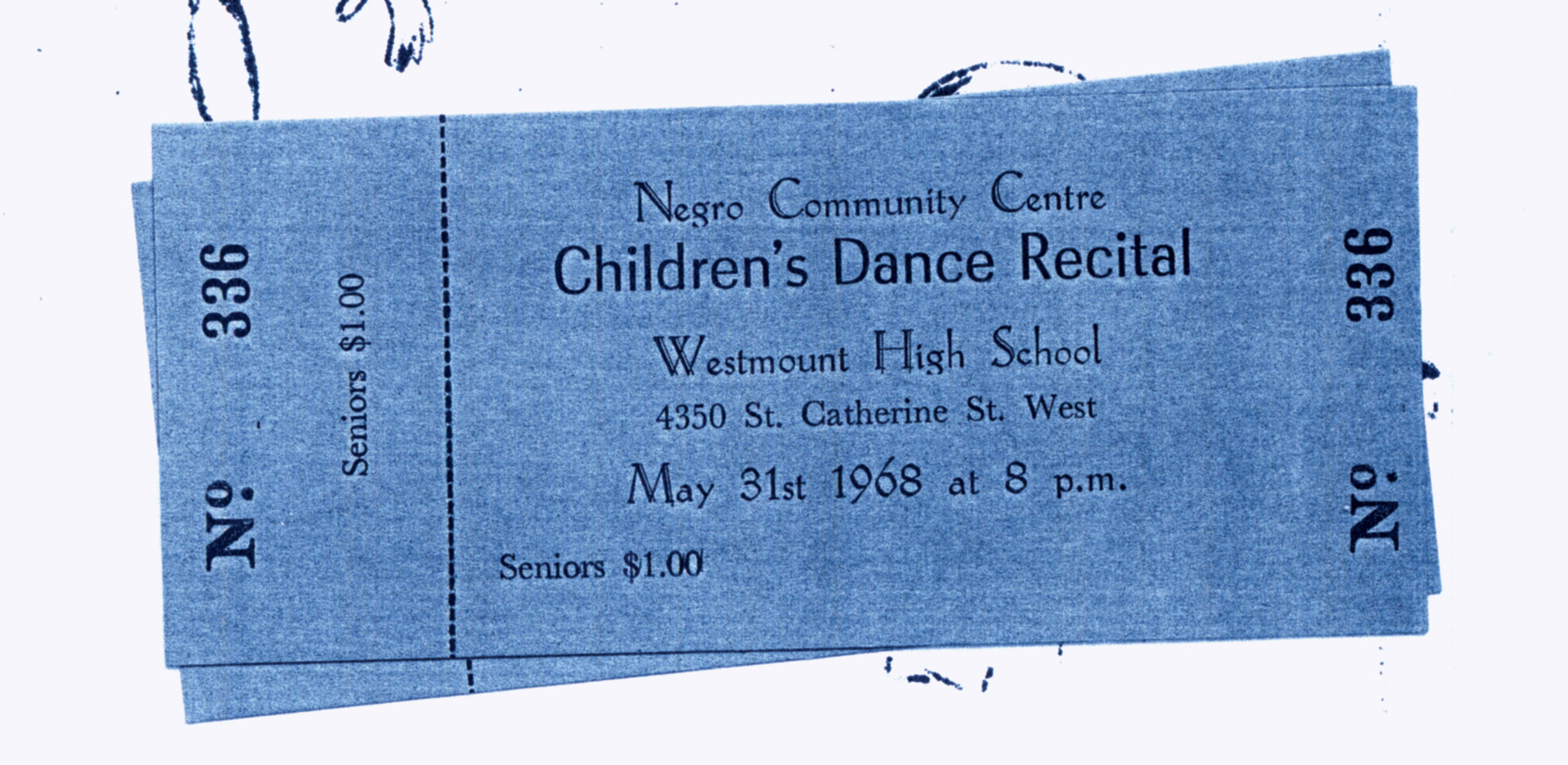 Negro Community Centre ticket