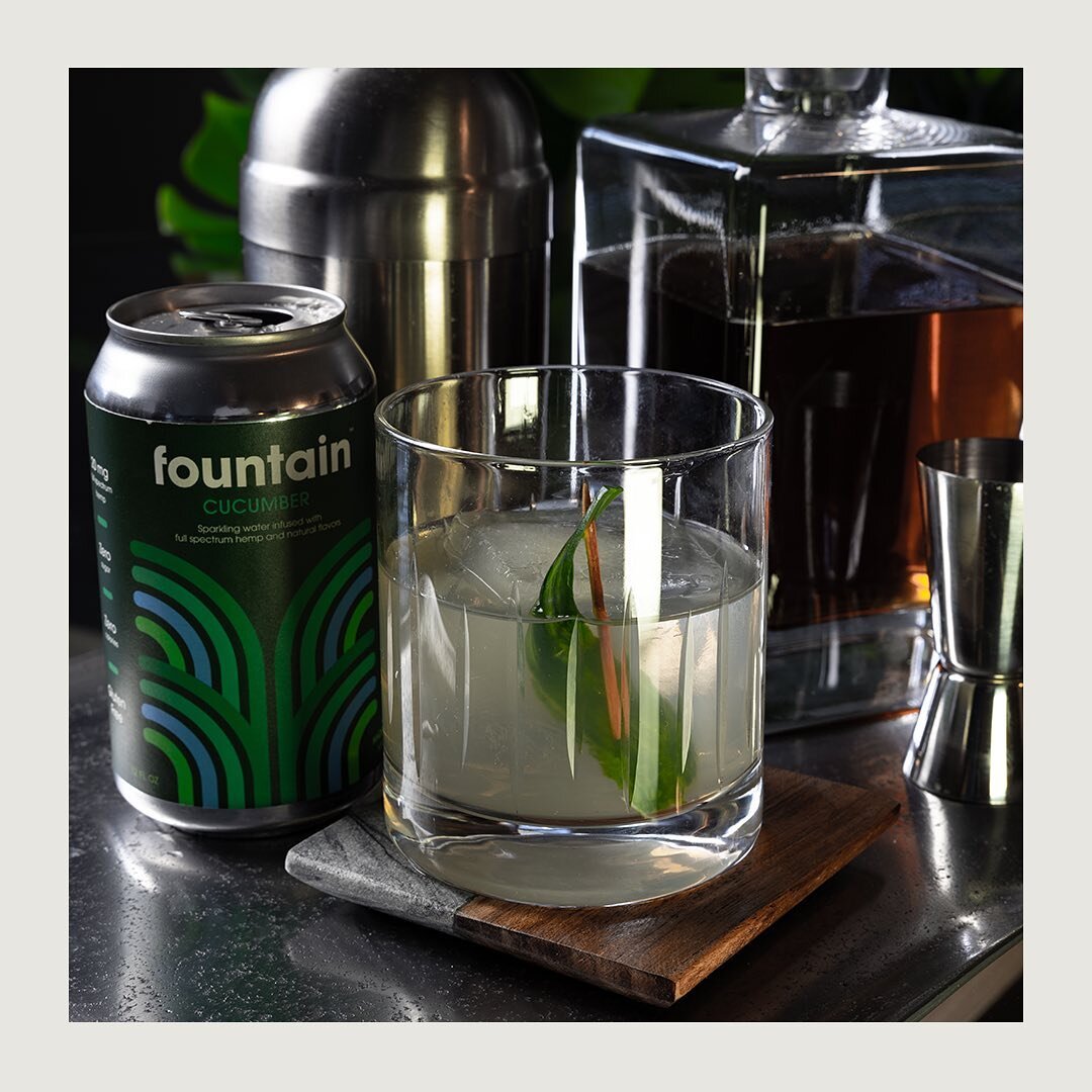Anyone down for a Fountain White Negroni?
🧊🥒
Ingredients:
1.5 oz dry gin
1 oz dry vermouth
.5 oz cocchi americano
2 oz Fountain CBD cucumber
1 long strip of cucumber peel

Instructions&nbsp;
1.Combine Dry Gin, Dry Vermouth &amp; Cocchi Americano in