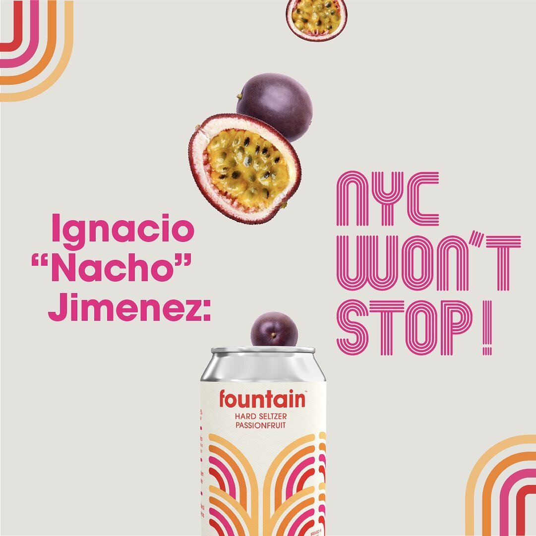 Who said New York is dead?? @hopignacio created a special cocktail, &lsquo;NYC Won&rsquo;t Stop&rsquo; using our Fountain Passionfruit flavor. This cocktail is tribute to his love for running as a way of viewing the city &amp; in honor of the resilie