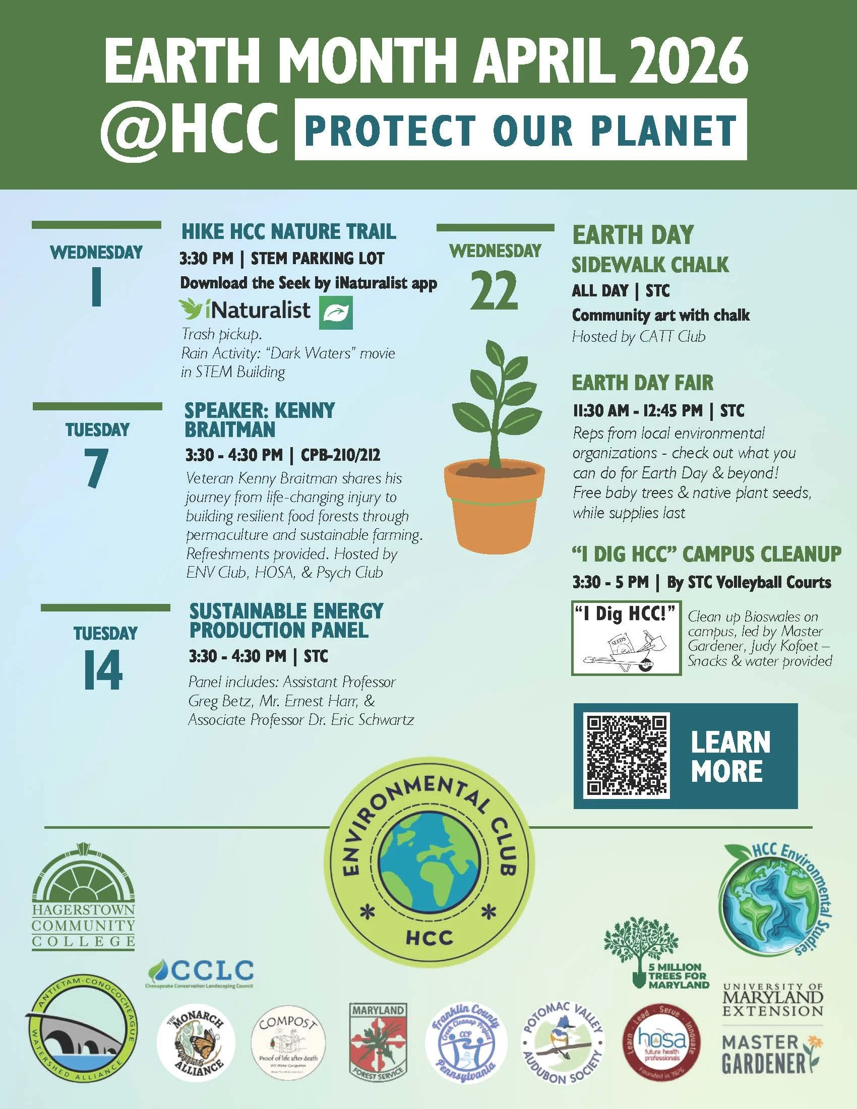 Earth Month events at Hagerstown Community College