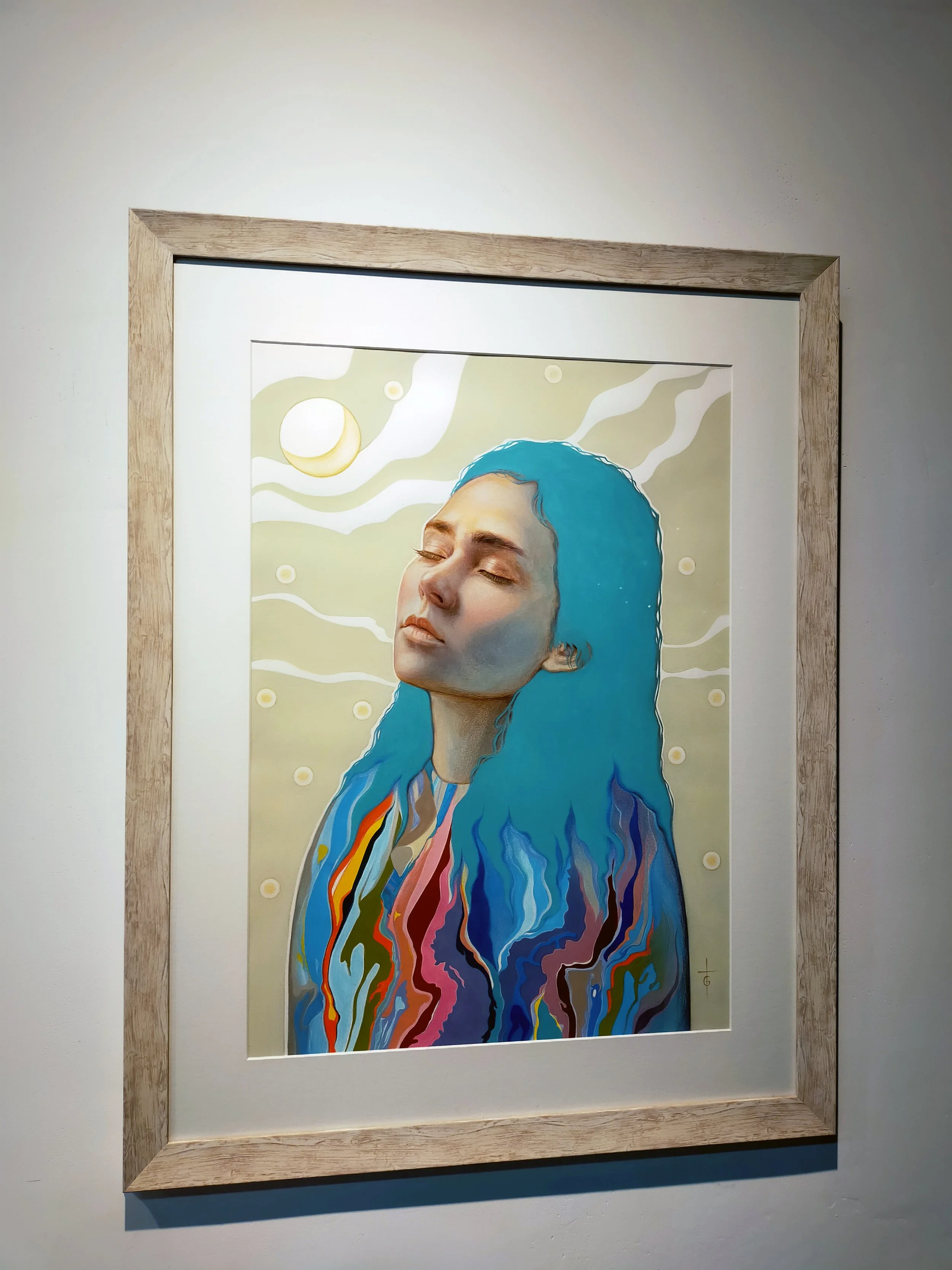 Disponible: tecnica mixta sobre papel 69x89cm (enmarcado)