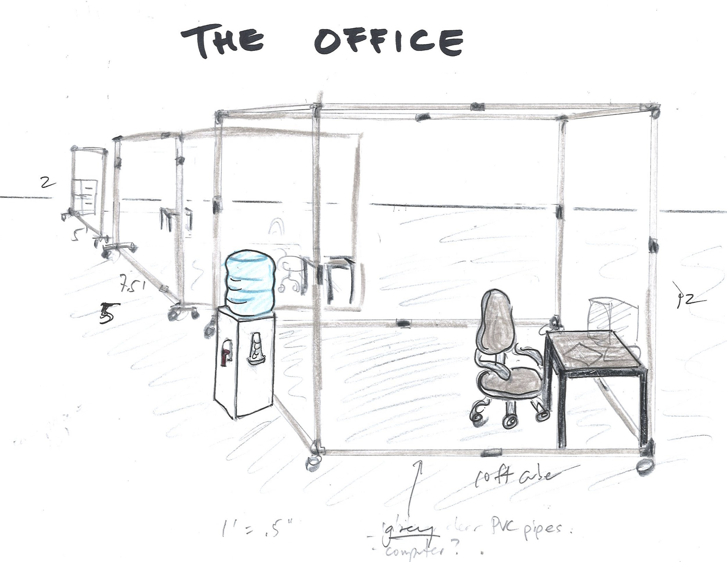Fat Pig set design sketch