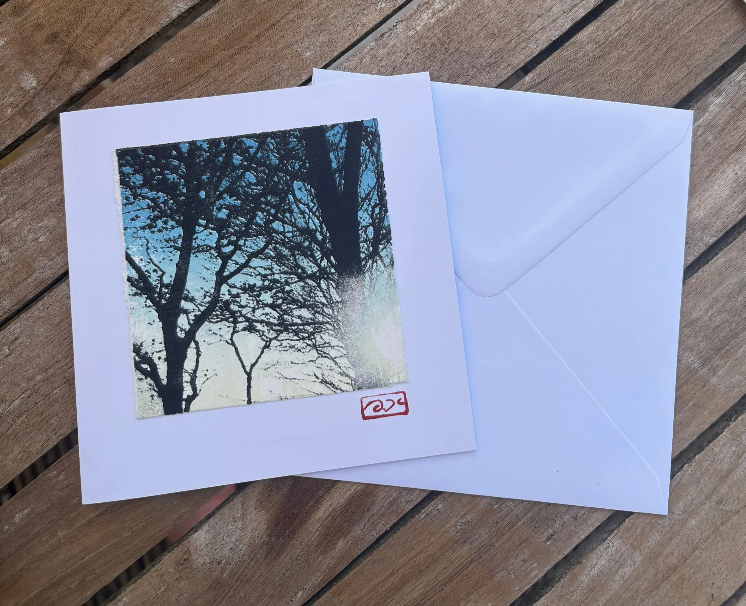 Card handmade glimpsed through trees III.jpeg