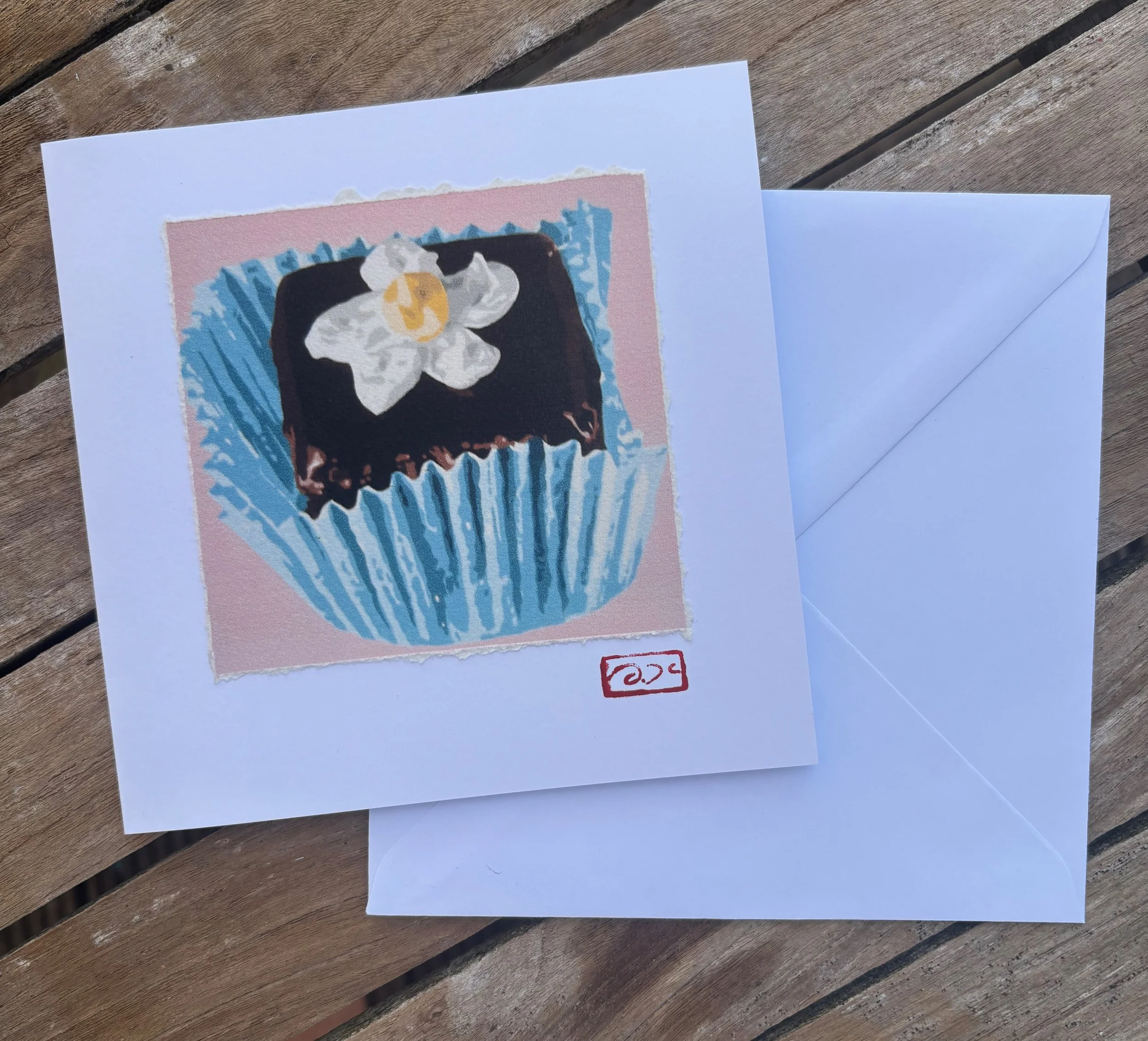 Card handmade little chocolate cake.jpeg