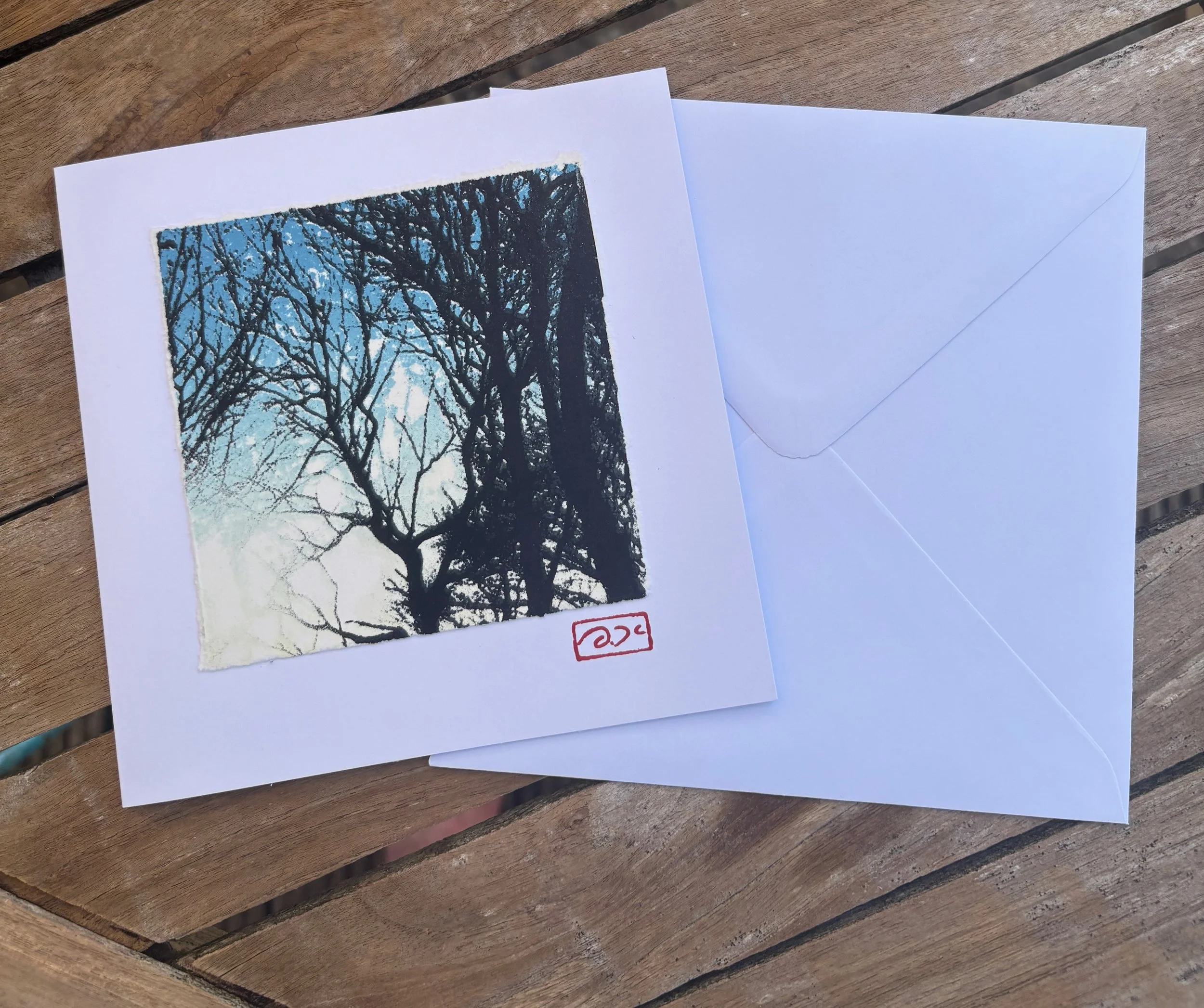 Card handmade glimpsed through trees IV.jpeg