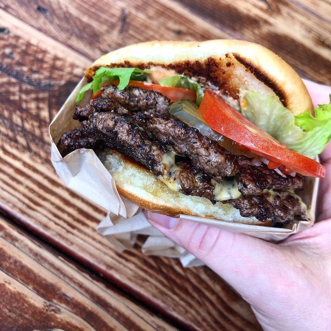 The Classic Double.
A TIMELESS balance of flavors &amp; textures. 
This number here is about to be SCARFED down by a salivating @forkitportland aaaaaand now I want one for myself.
#crave #burgertime #classic #quality #cheeseburger #burger #double #ha