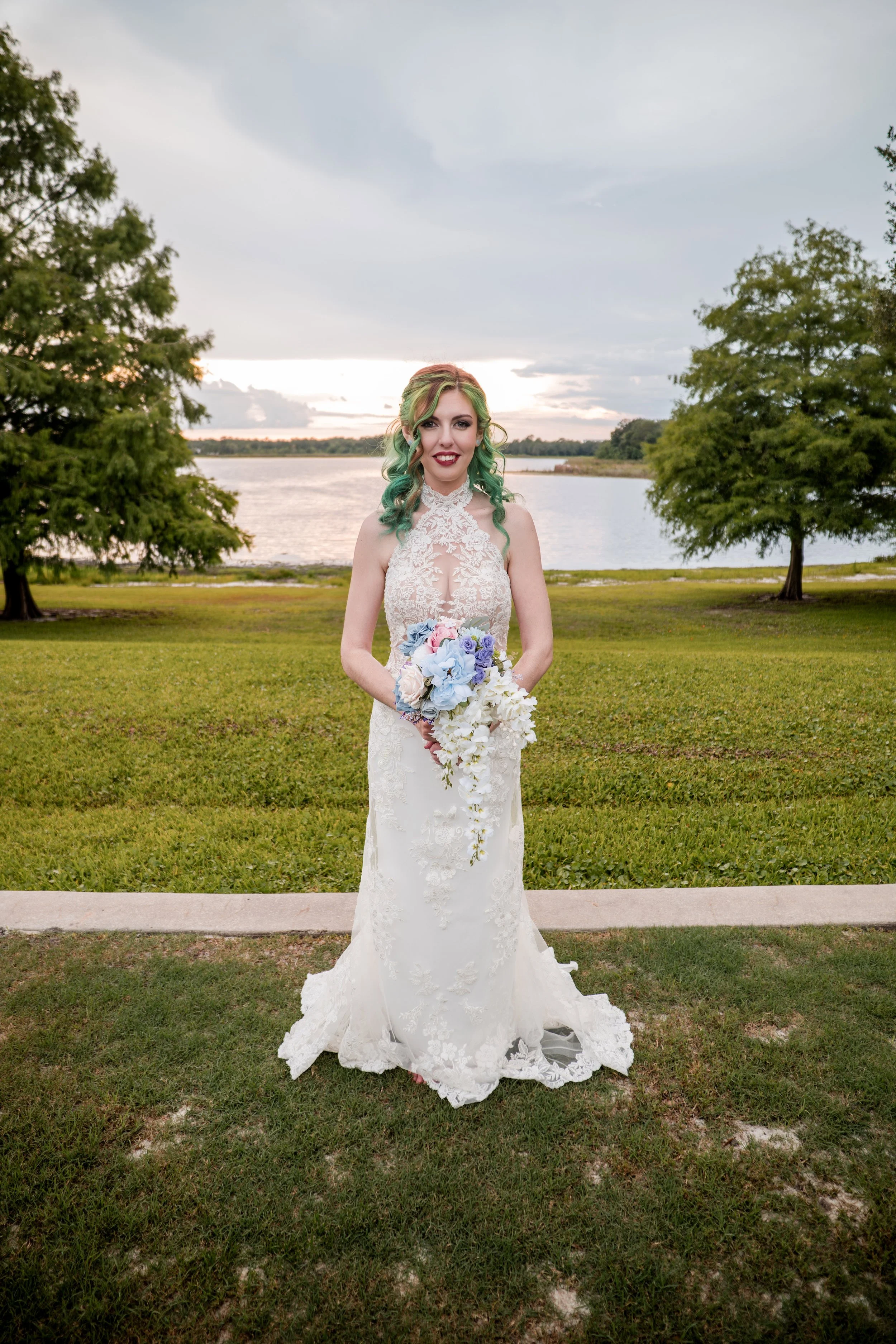 Central Florida bride wearing a Sincerity Bridal wedding gown from Enchanted Bride during her Lake Mary Events Center wedding.