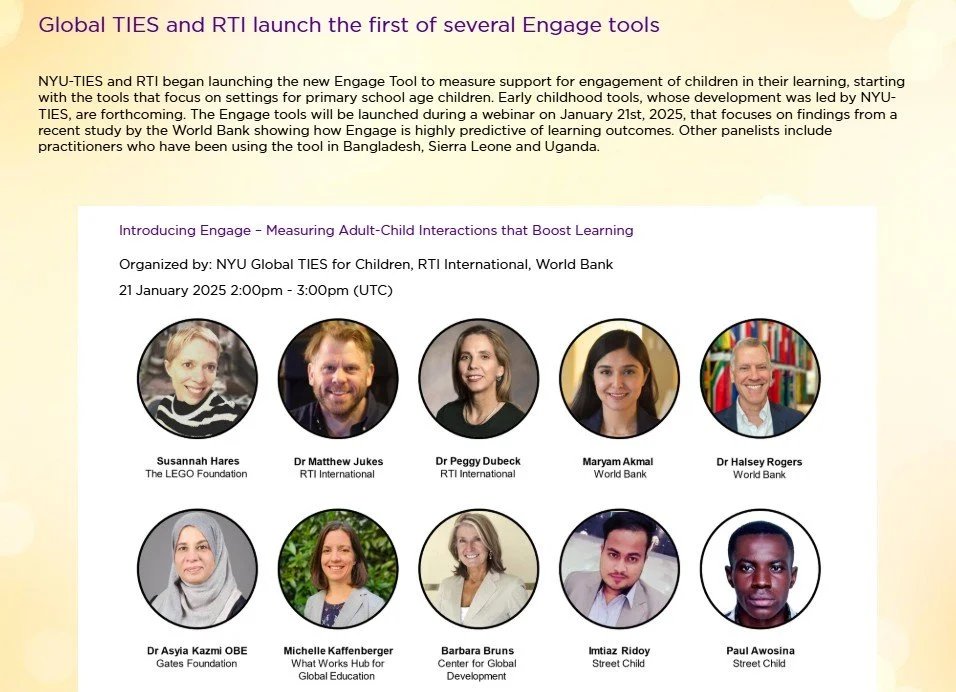 Global TIES and RTI launch the first of several Engage tools — Global ...