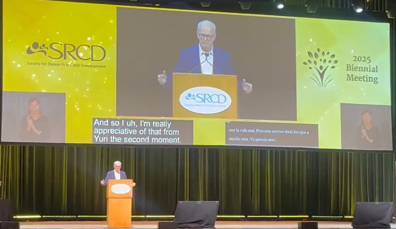 Srcd Dr. Aber received a 2025 SRCD Award for Distinguished Contributions to ...