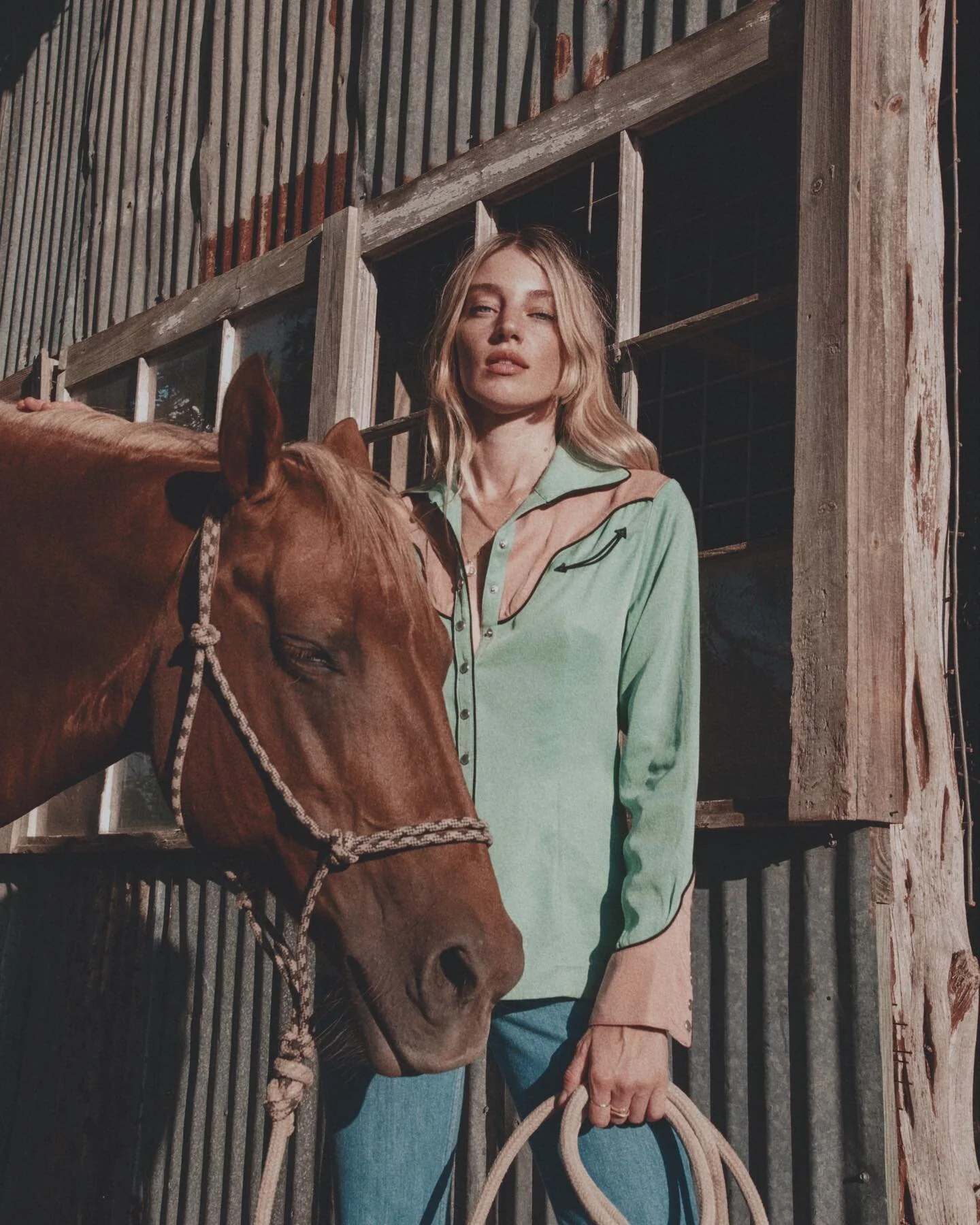 Only ONE more of these western tops left!! ⭐️