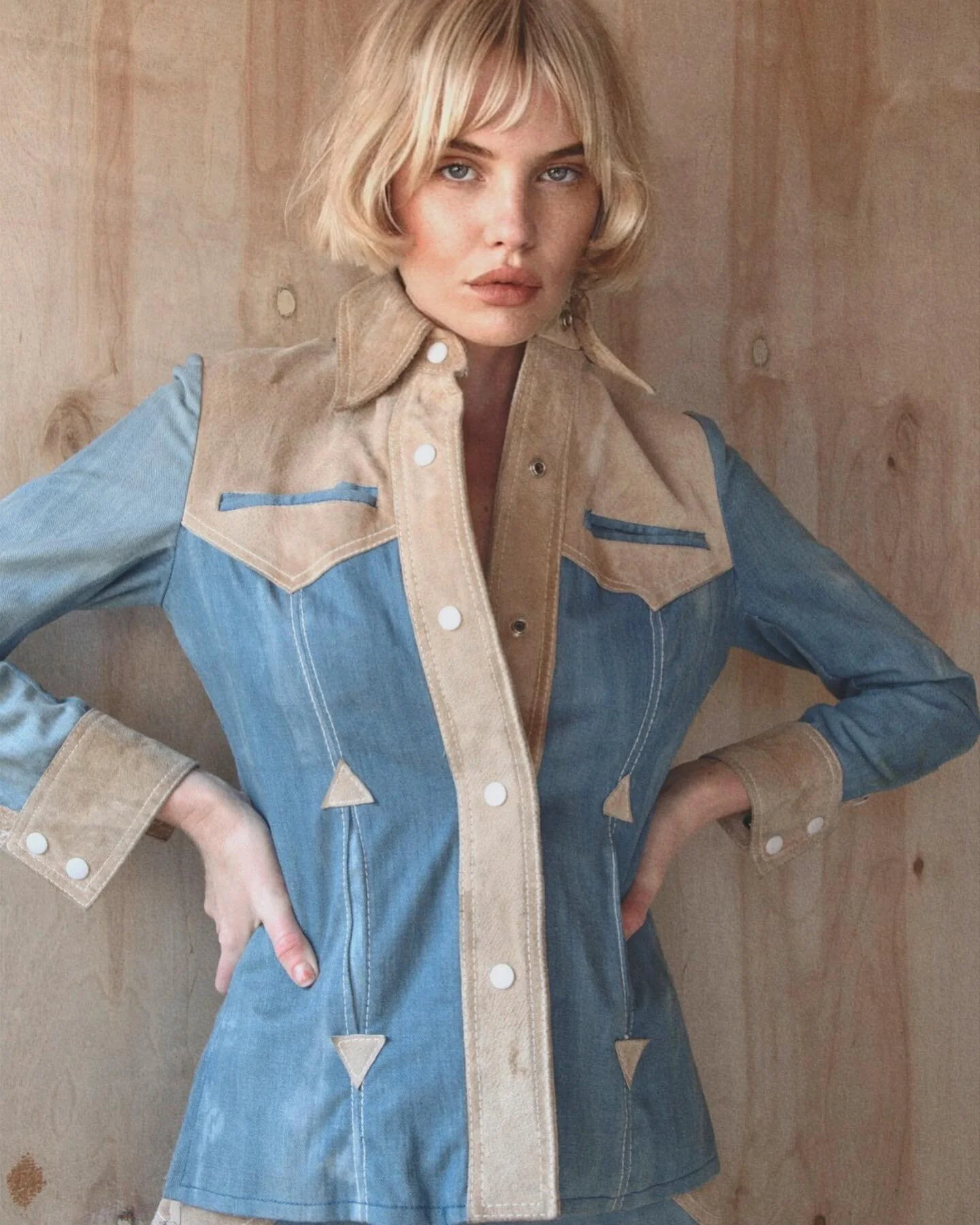 New western denim suit avail in store!! 😍