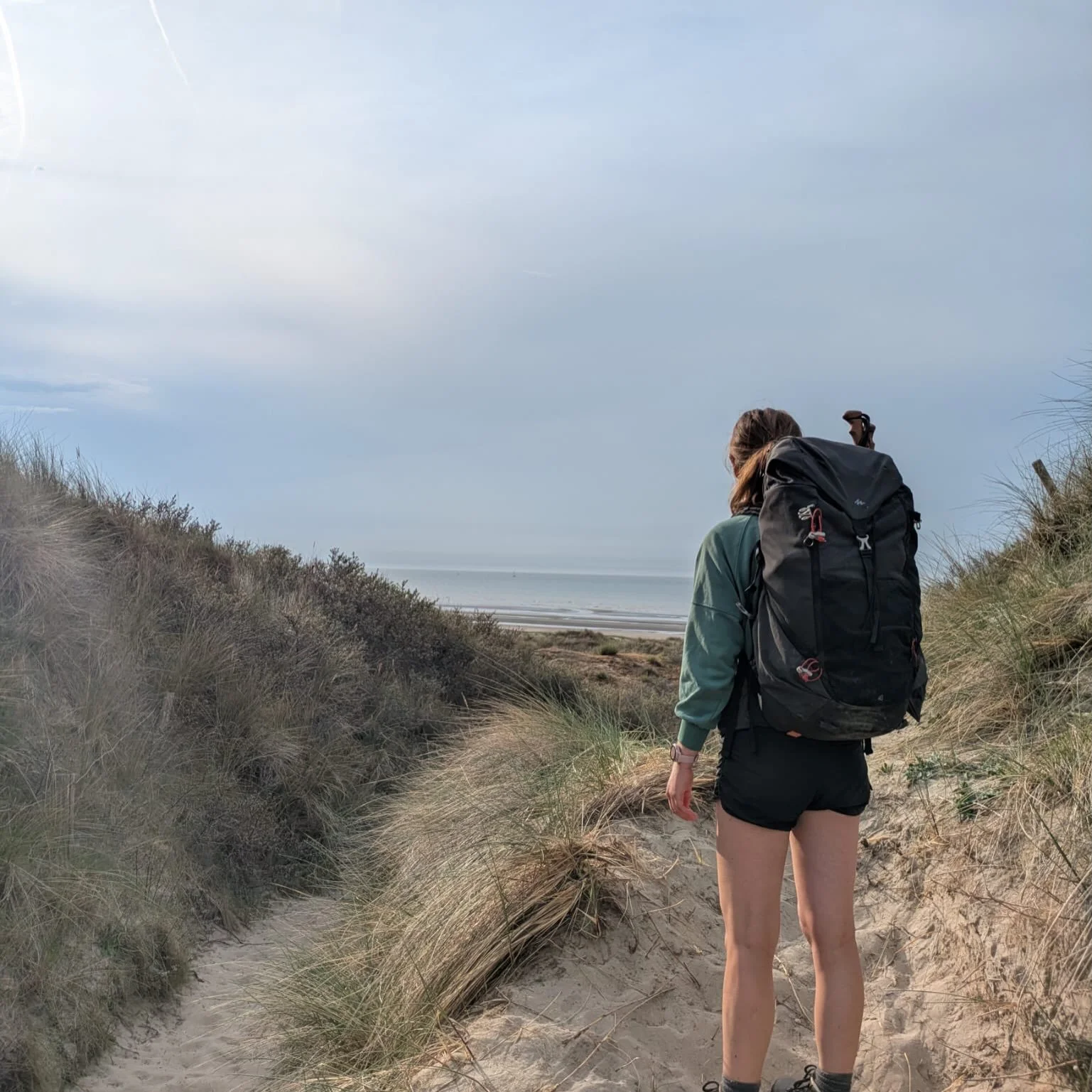 Twee maanden geleden wandelde ik met vriendinnen het tweede stuk van de Streek-GR Kusttrail aan de Belgische kust. De eerste 50 km stapte ik al in november. Meer dan 105 km in totaal, vol met frisse zeelucht, mul duinzand en verrassende natuur.
De tr