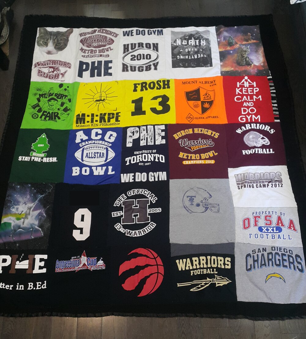Layout of T-Shirt Quilt 3