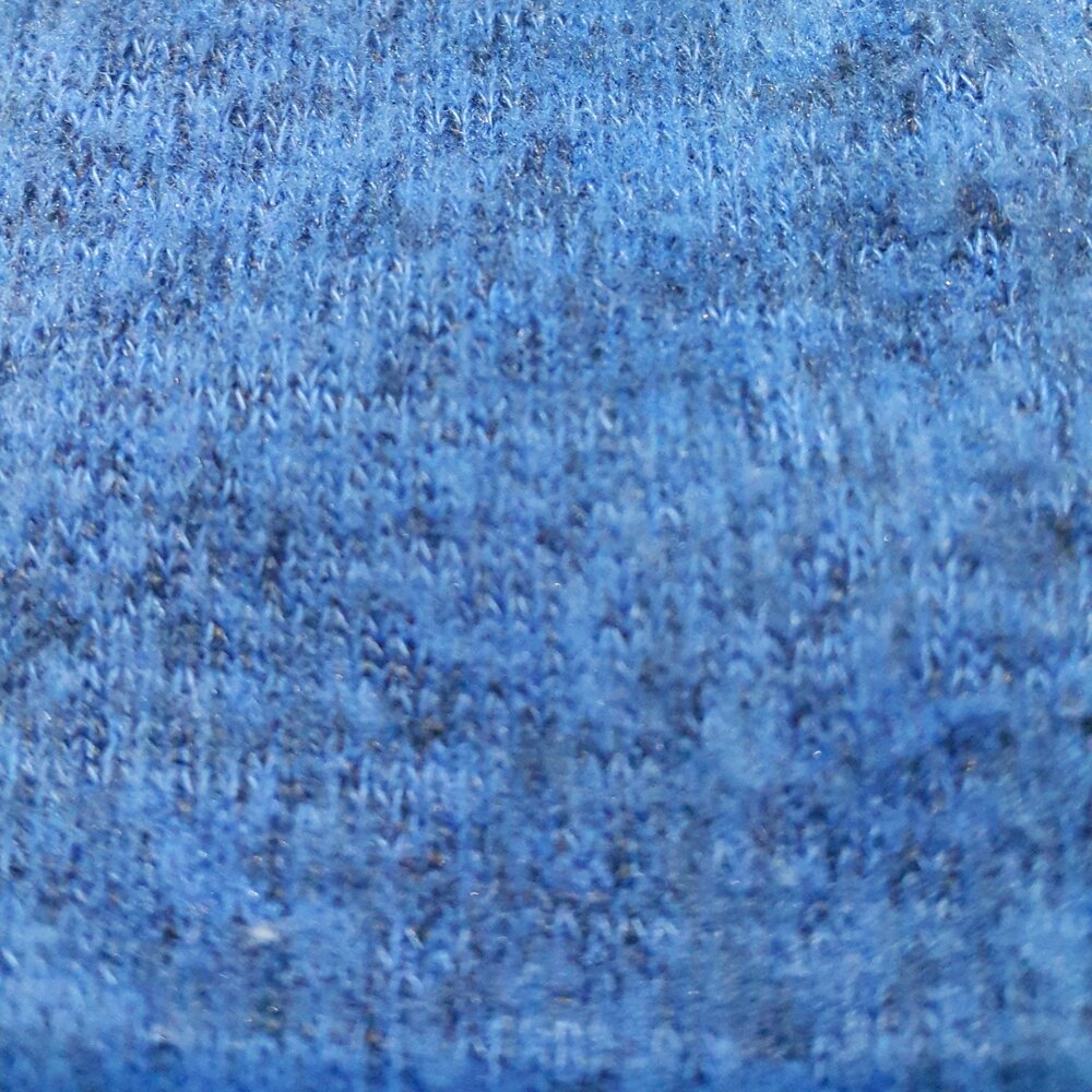 The right side of a brushed knit