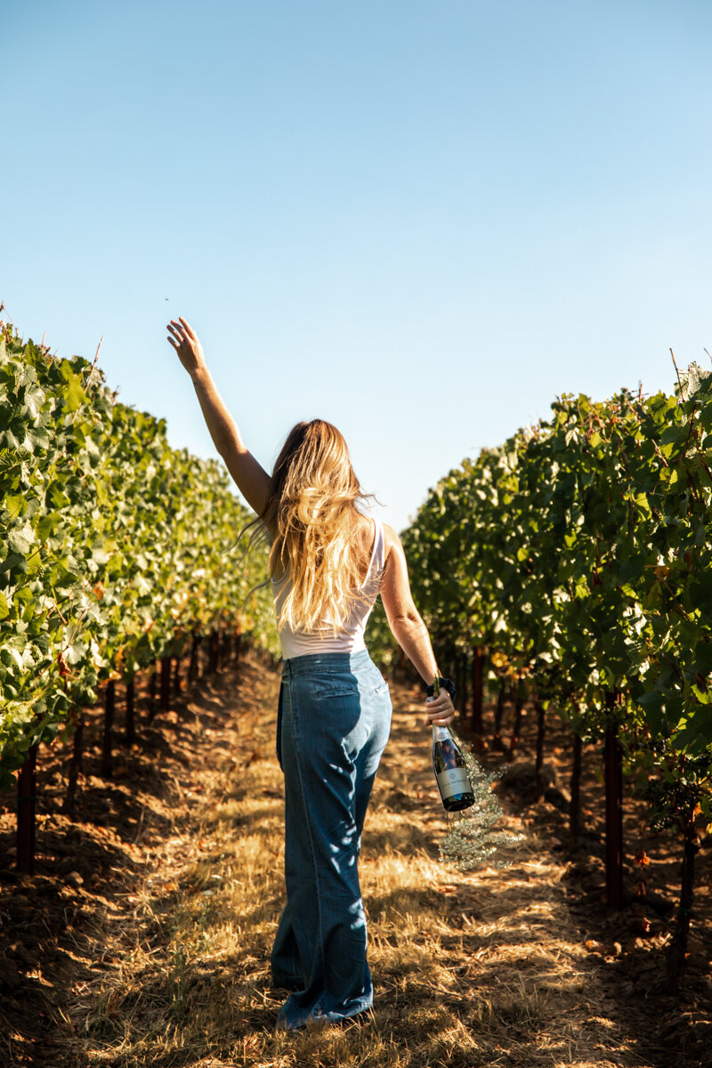 Lytle-Barnett sparkling wine picnic in the vineyards