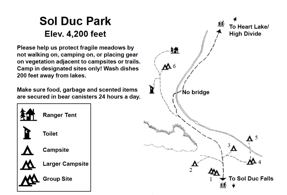 High Divide Loop Map The Ultimate Guide to Backpacking the High Divide Loop (Seven Lakes ...