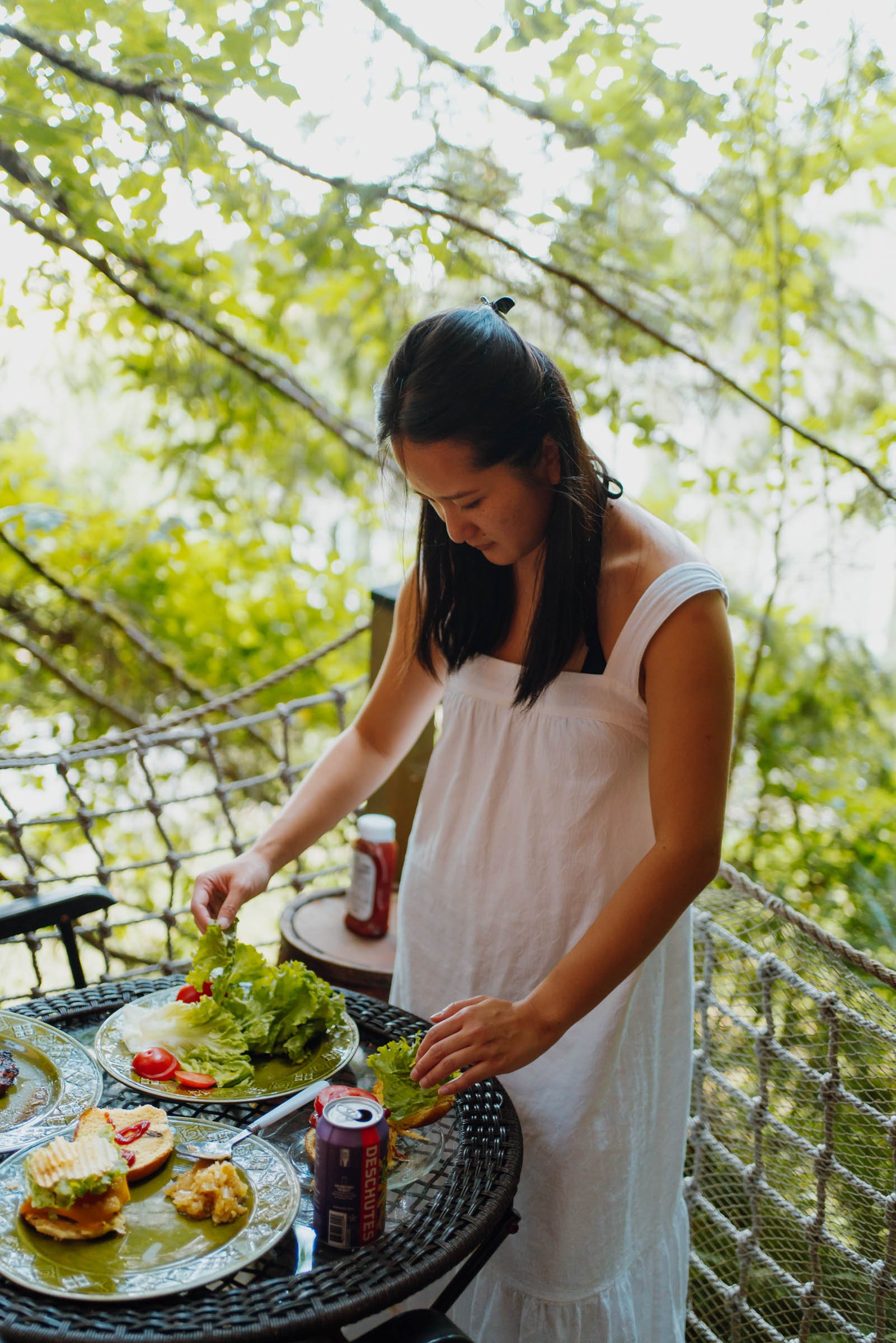 BBQ Burgers at Tree House Place at Deer Ridge