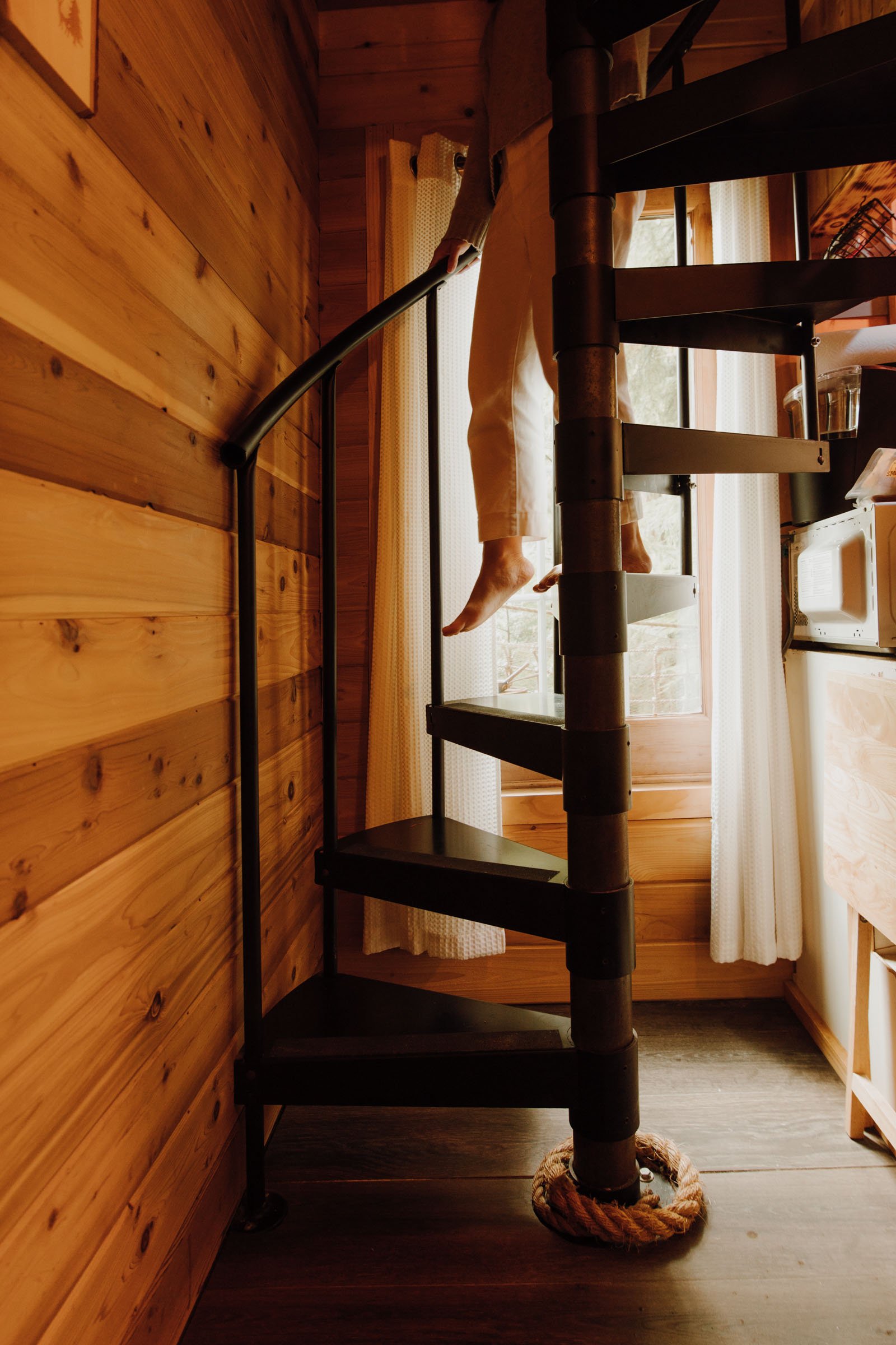 Spiral Staircase at Tree House Place at Deer Ridge