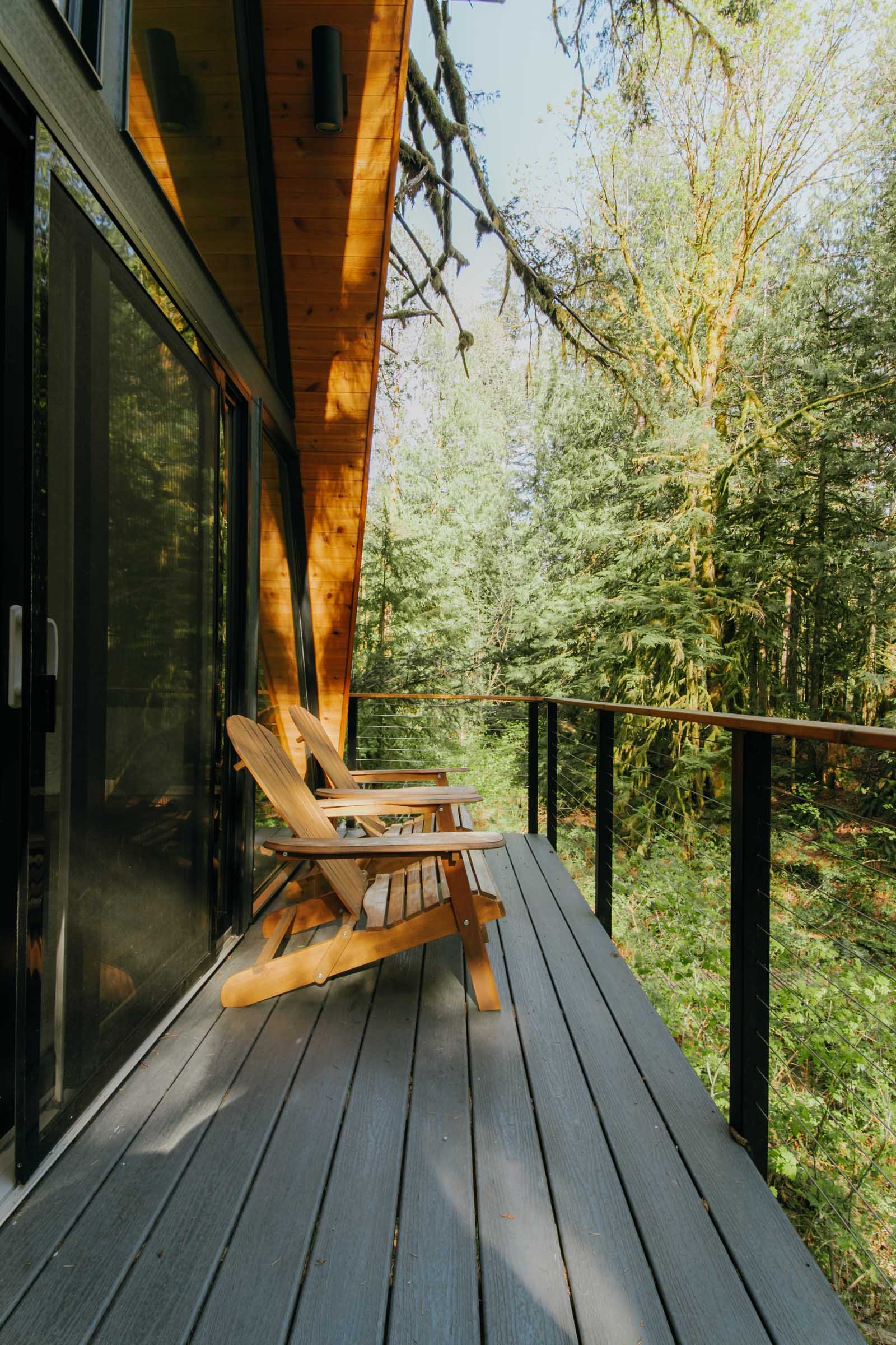 The Treeframe Cabin's Deck