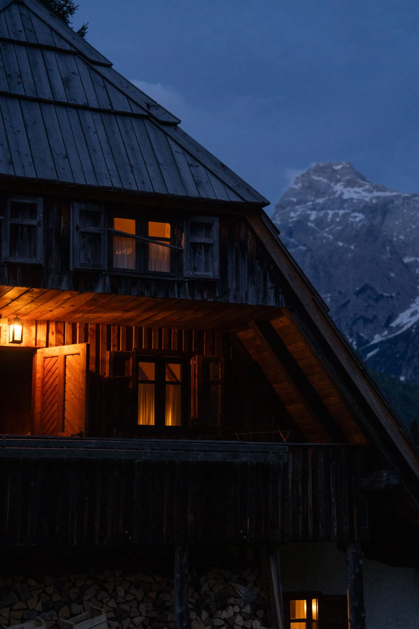 Kekčeva Domačija at blue hour, Alpe Adria Trail, Slovenia