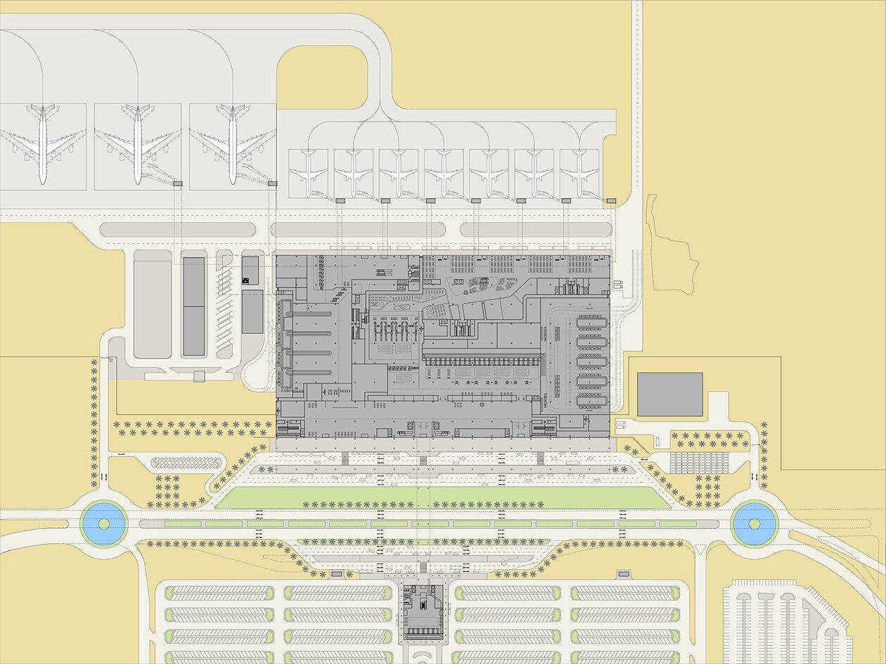 Site plan of the Support Terminal at KWI
