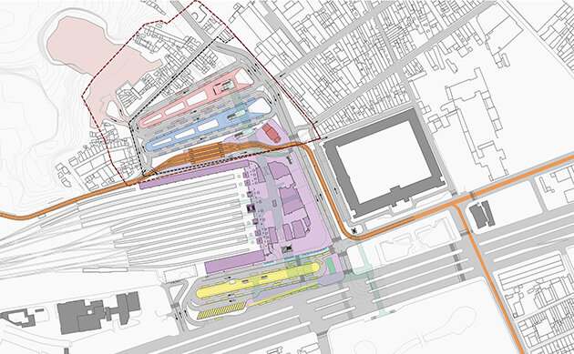 Site plan of the intermodal integration project for the Central do Brasil station