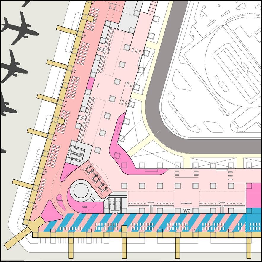 Floorplan of the proposed expansion to NAIA Terminal 2