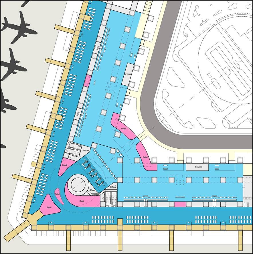 Floorplan of the proposed expansion to NAIA Terminal 2