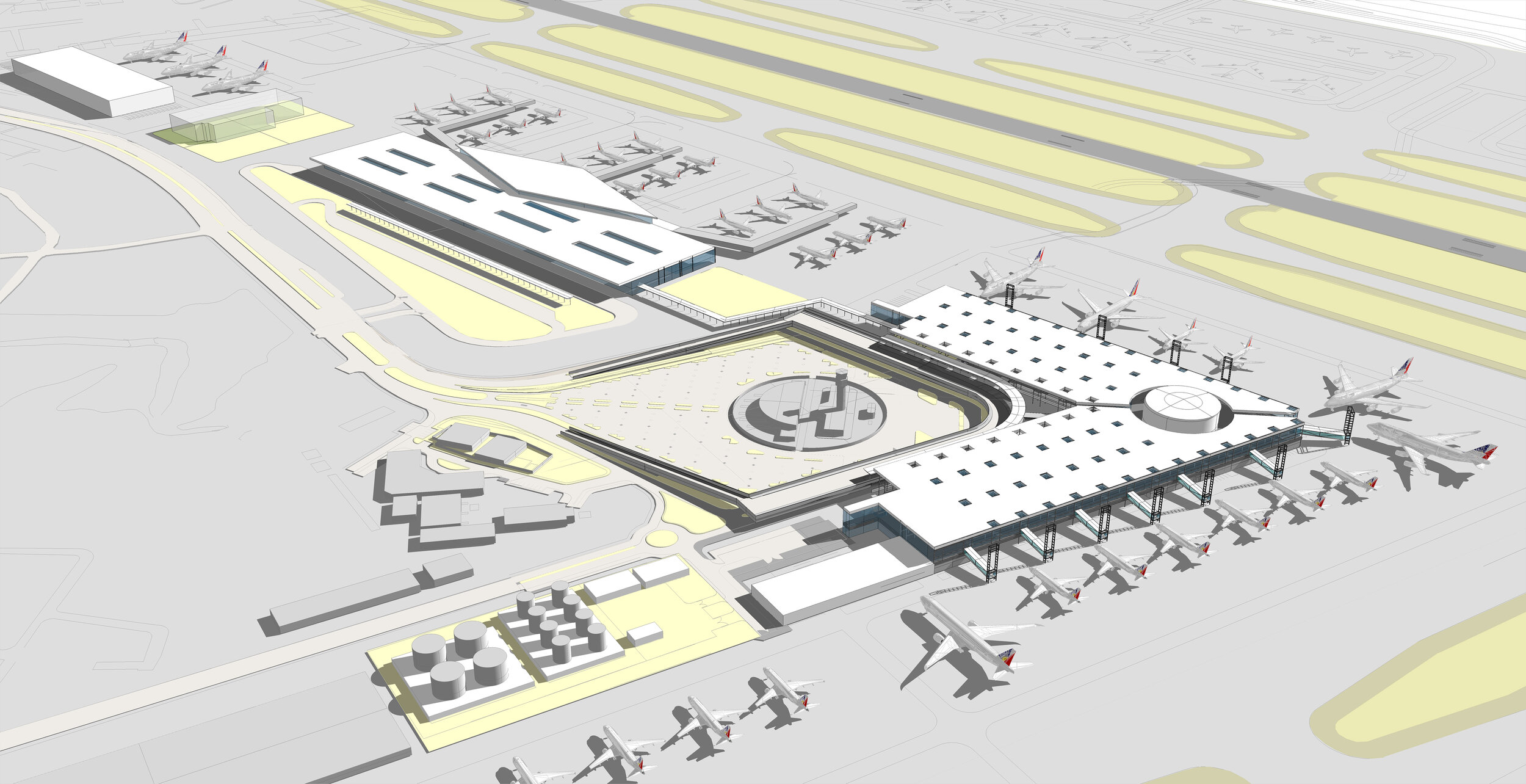 3D view of one of the strategies for the Expansion of NAIA Terminal 2