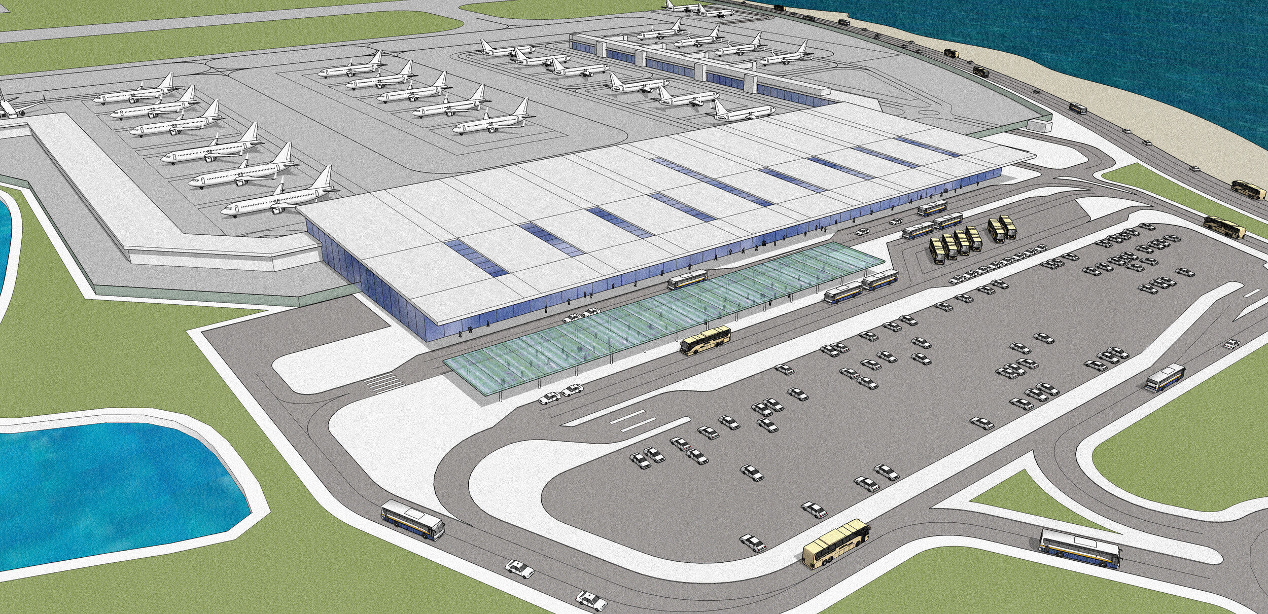 Caticlan Airport New Terminal 3D Model