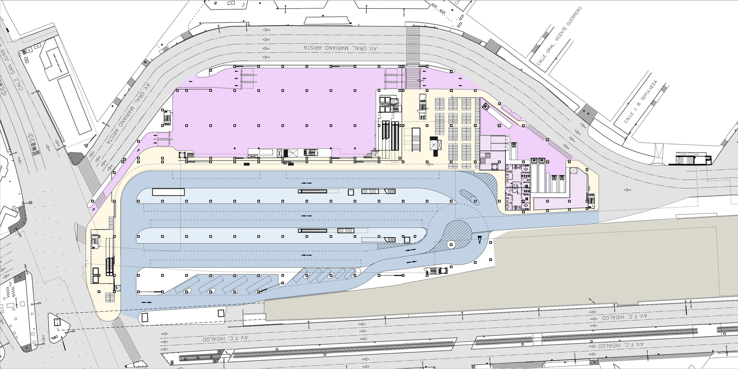 Site plan of the Martín Carrera CETRAM