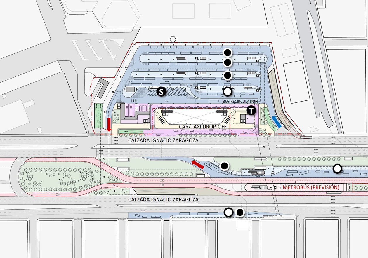 Site plan of the CETRAM Zaragoza