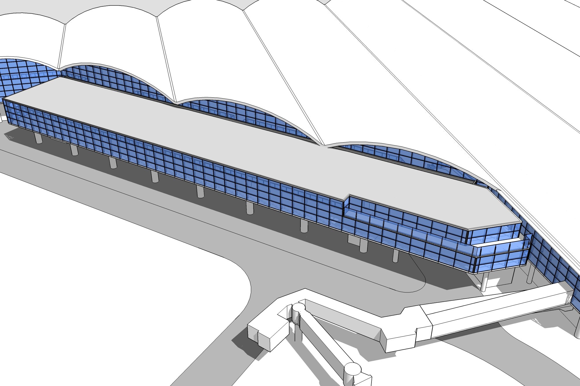 3D model of the HKIA Terminal 1 East Hall Expansion