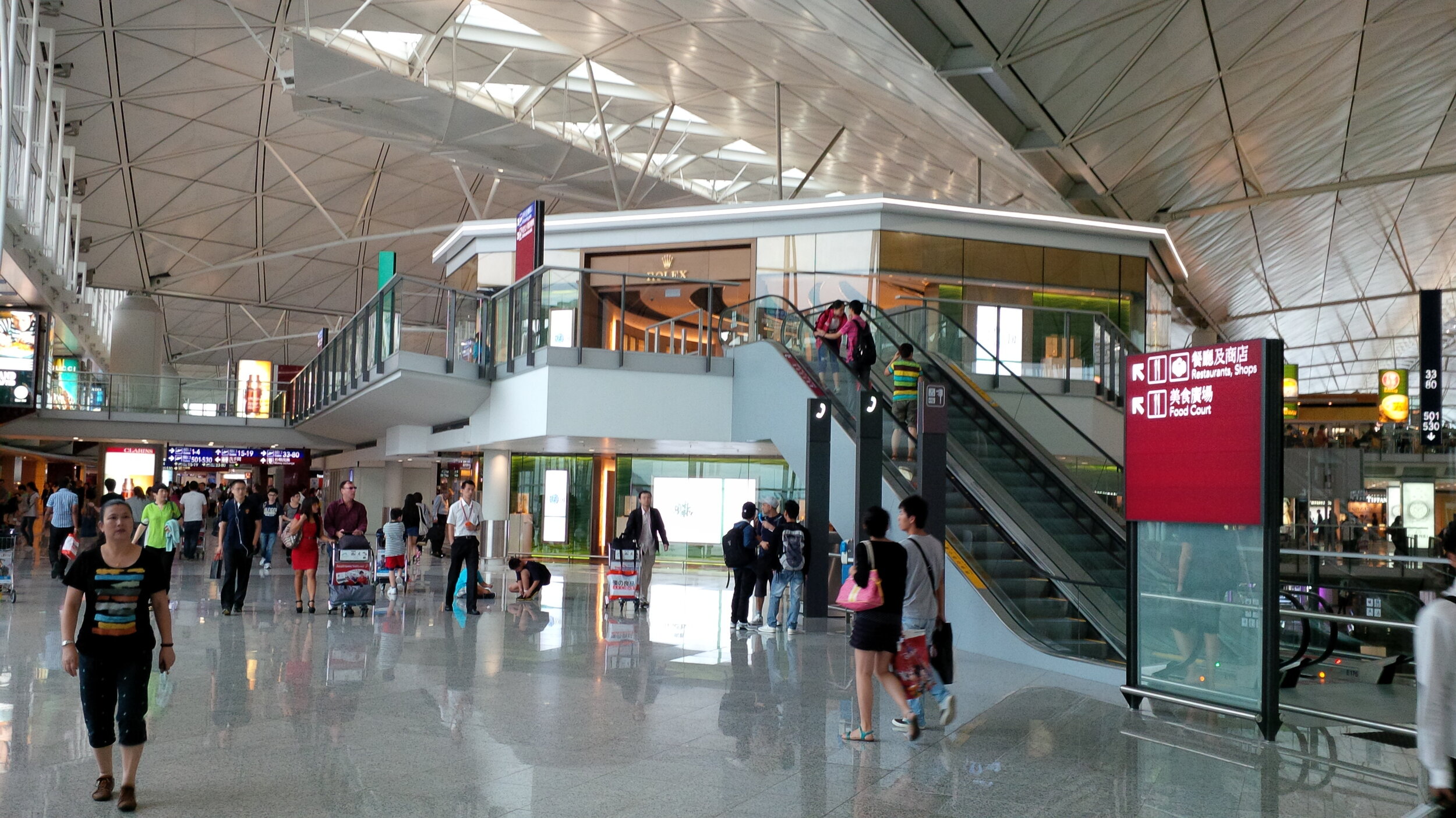 Photo of the interior of HKIA Terminal 1 East Hall Expansion